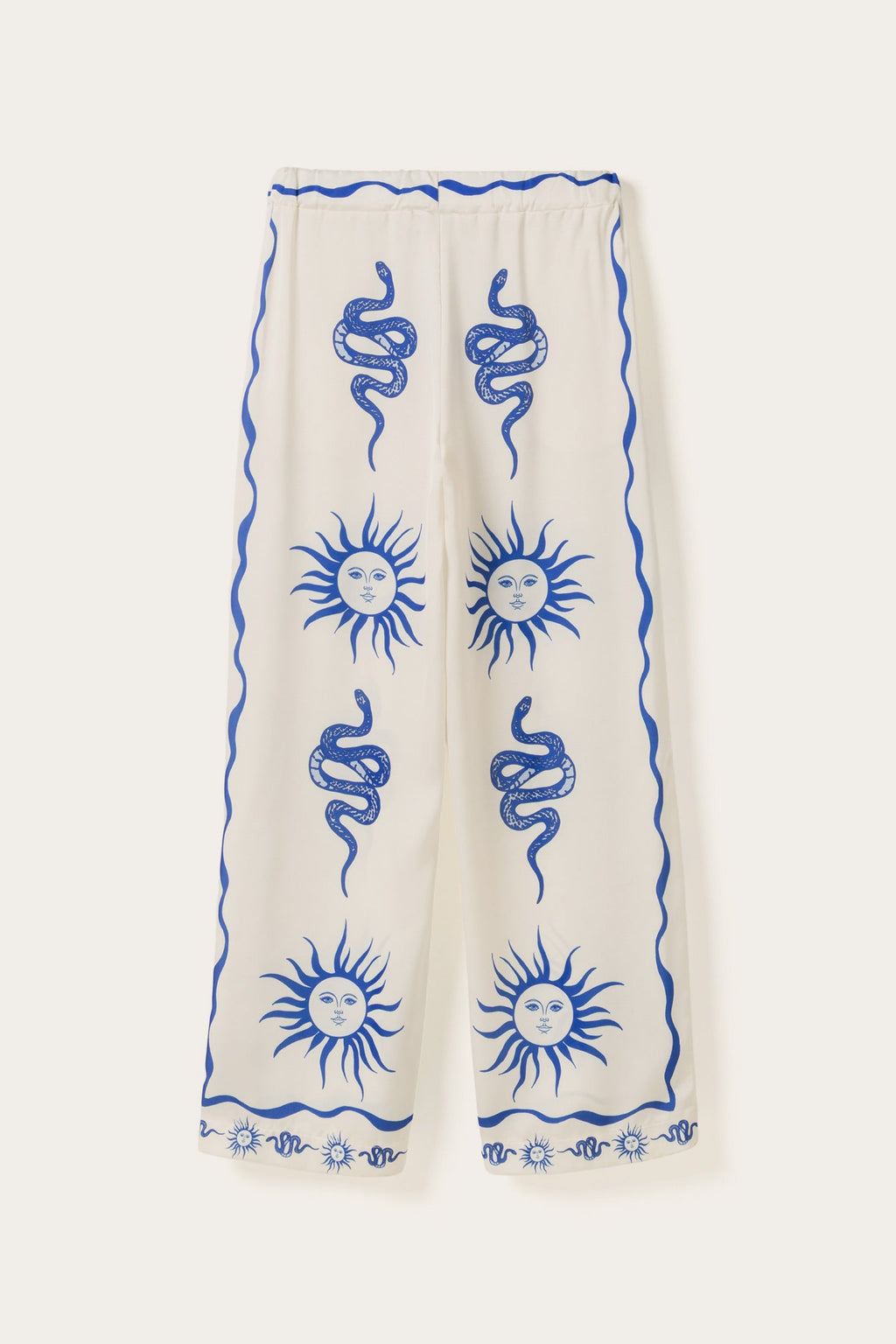 Kimona Hose Chana Blau Print