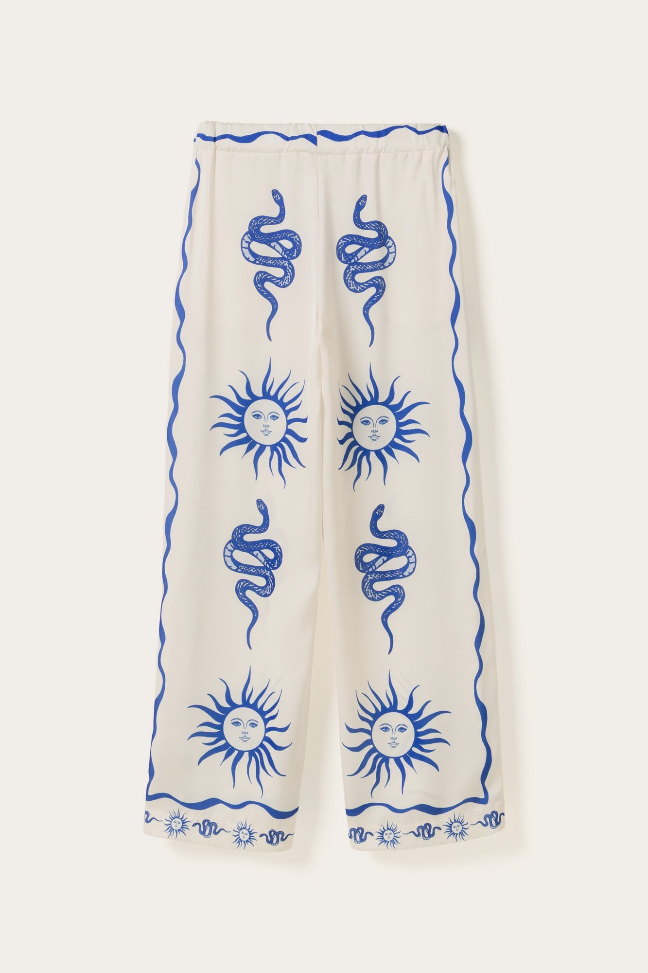 Kimona Hose Chana Blau Print