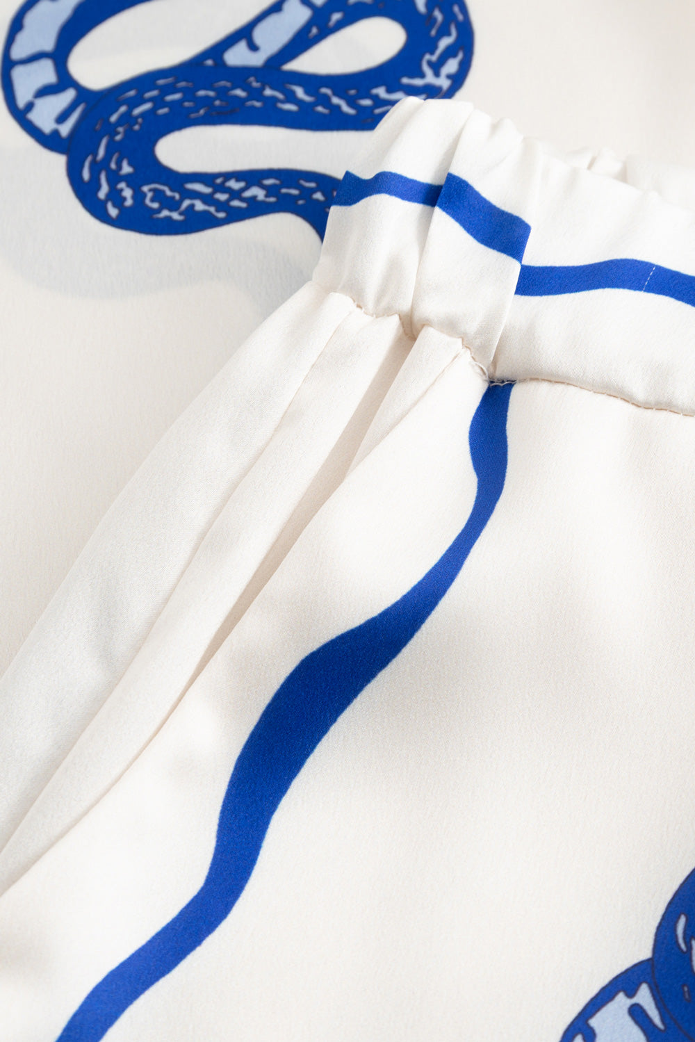 Kimona Hose Chana Blau Print