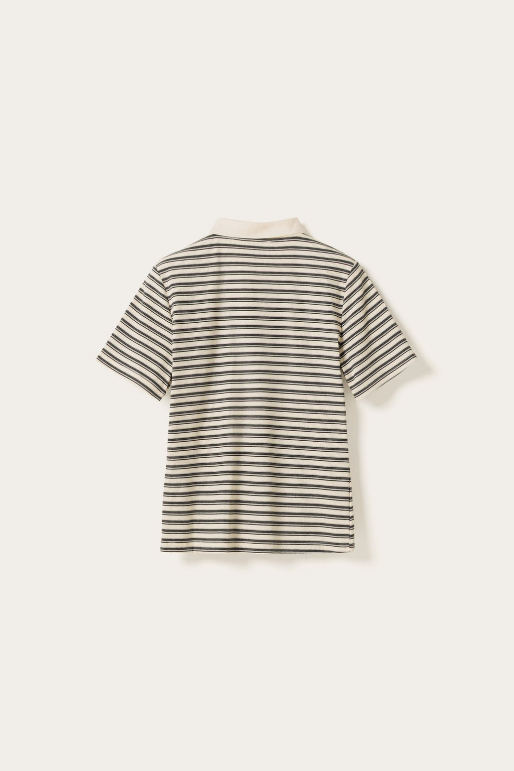 Leyna Polo-Top Sugar Grey Stripe