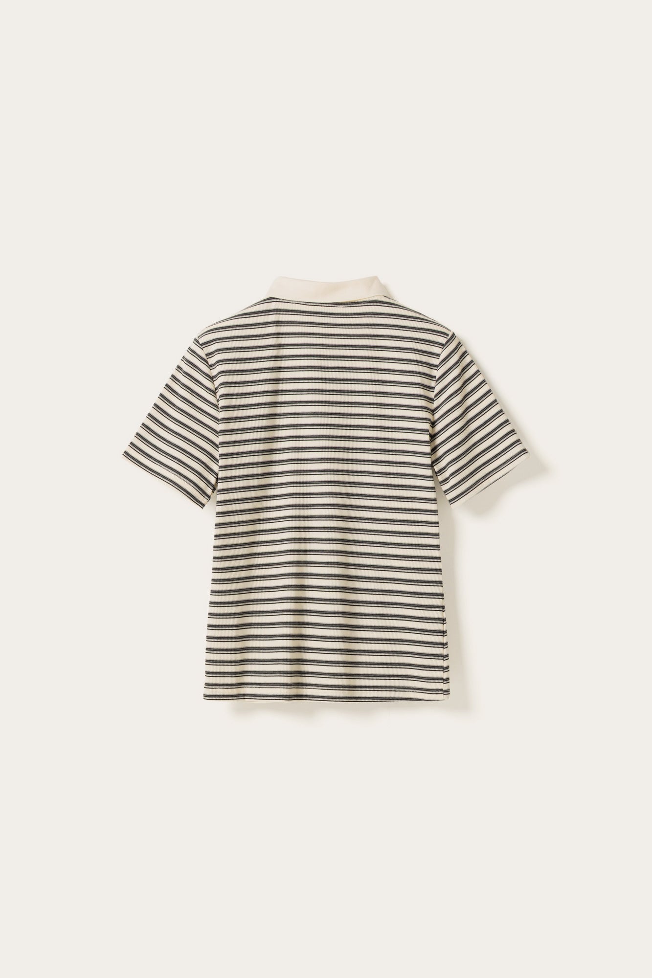 Leyna Polo-Top Sugar Grey Stripe