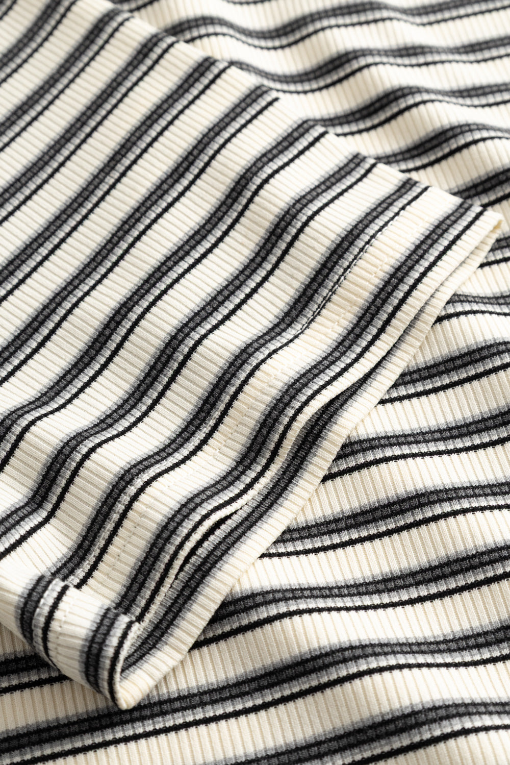 Leyna Polo-Top Sugar Grey Stripe