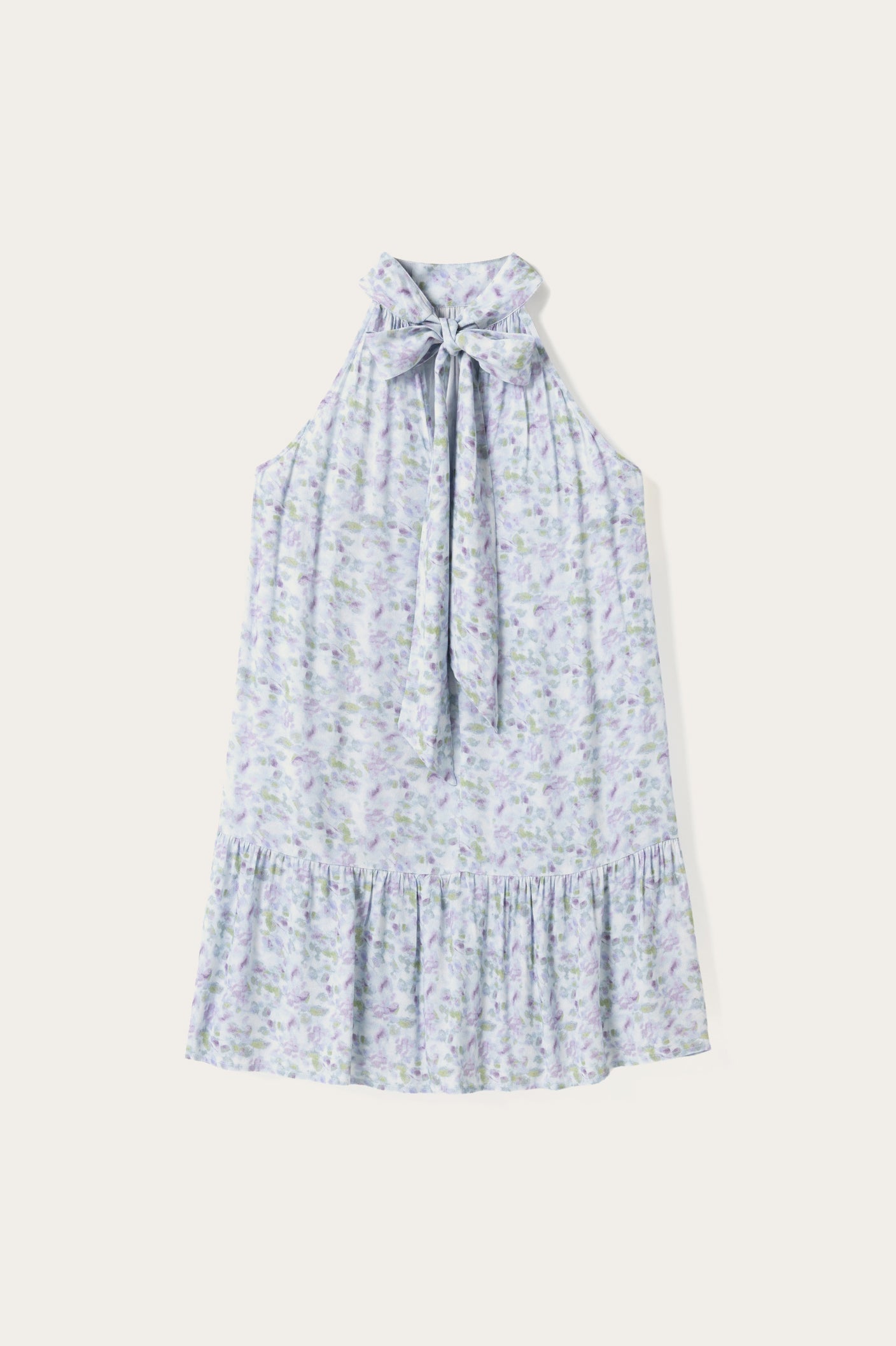 London Kurzarmkleid Cinthia mit blauem Muster