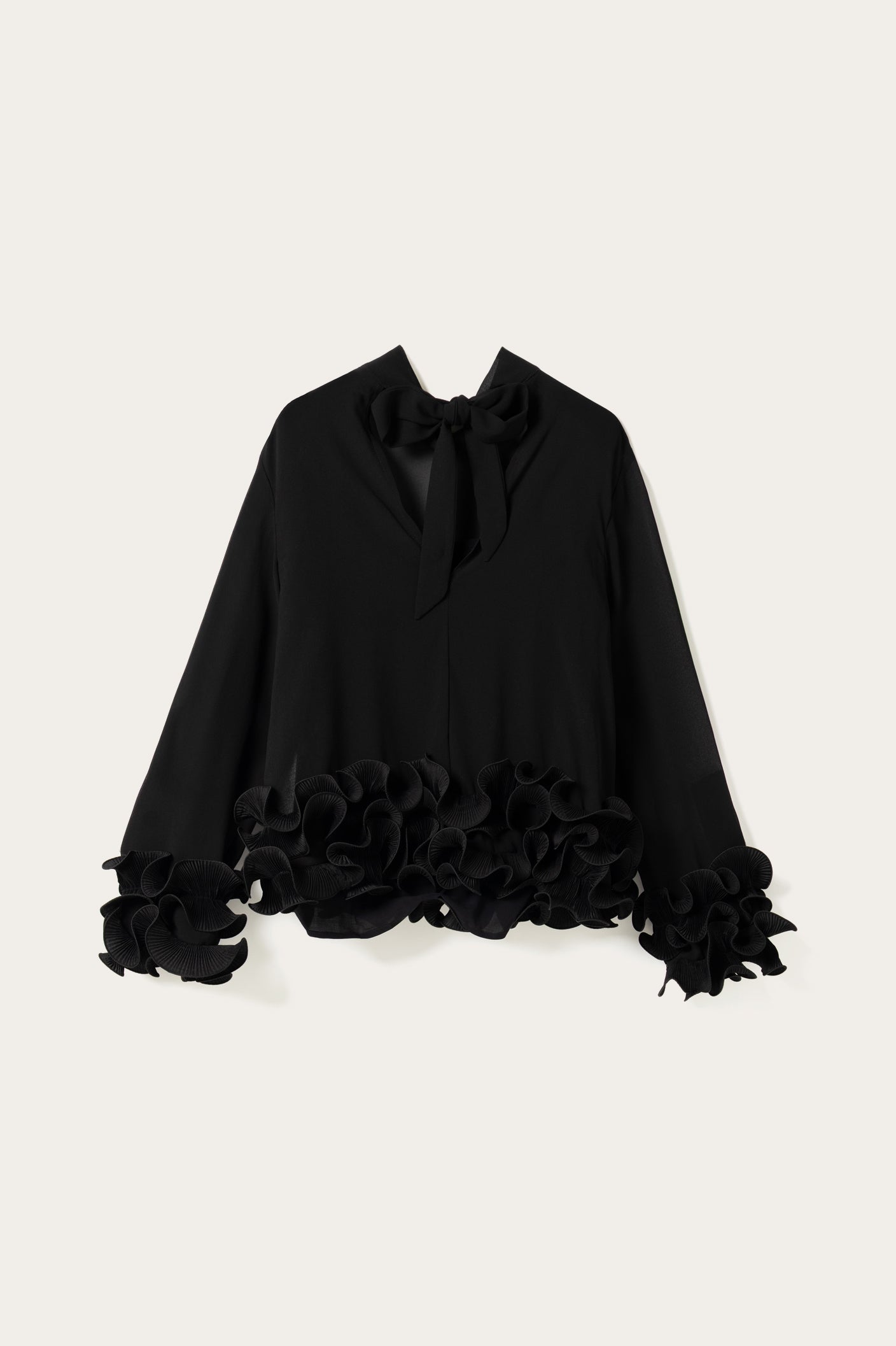 N-Latanietta Bluse Schwarz