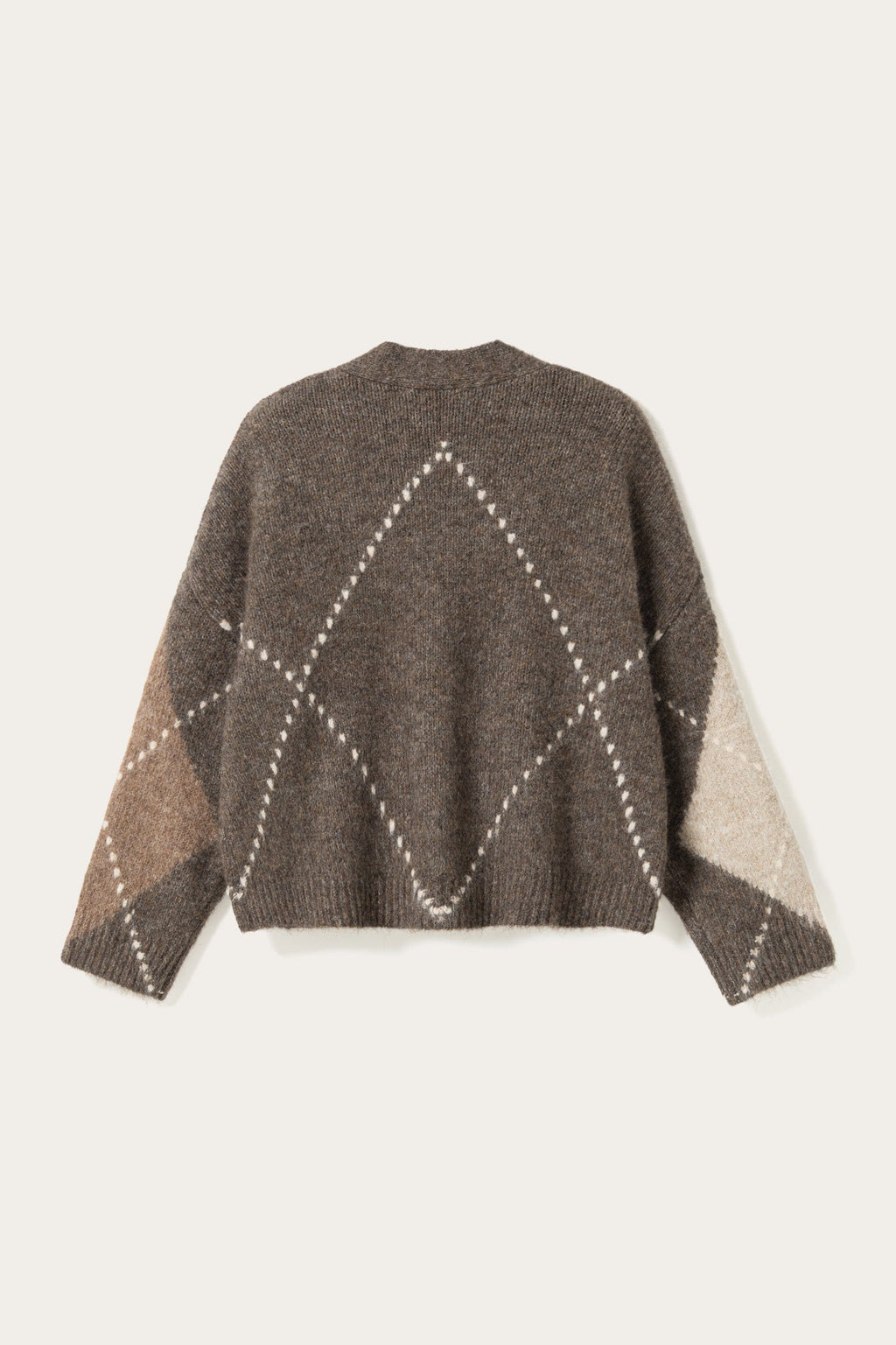 N-Laiana Strickjacke Aschbraun Melange