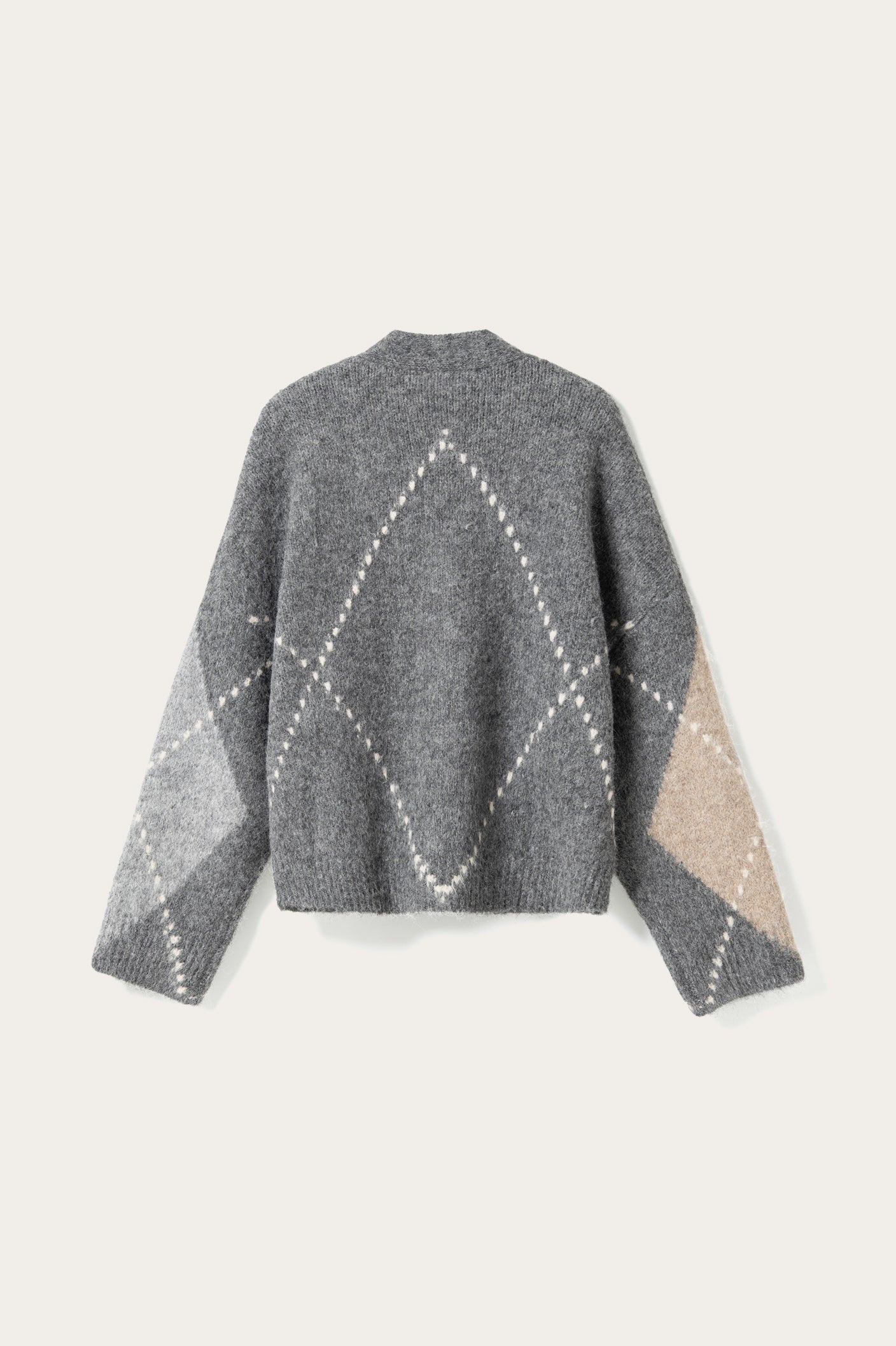 N-Laiana Strickjacke Grau meliert