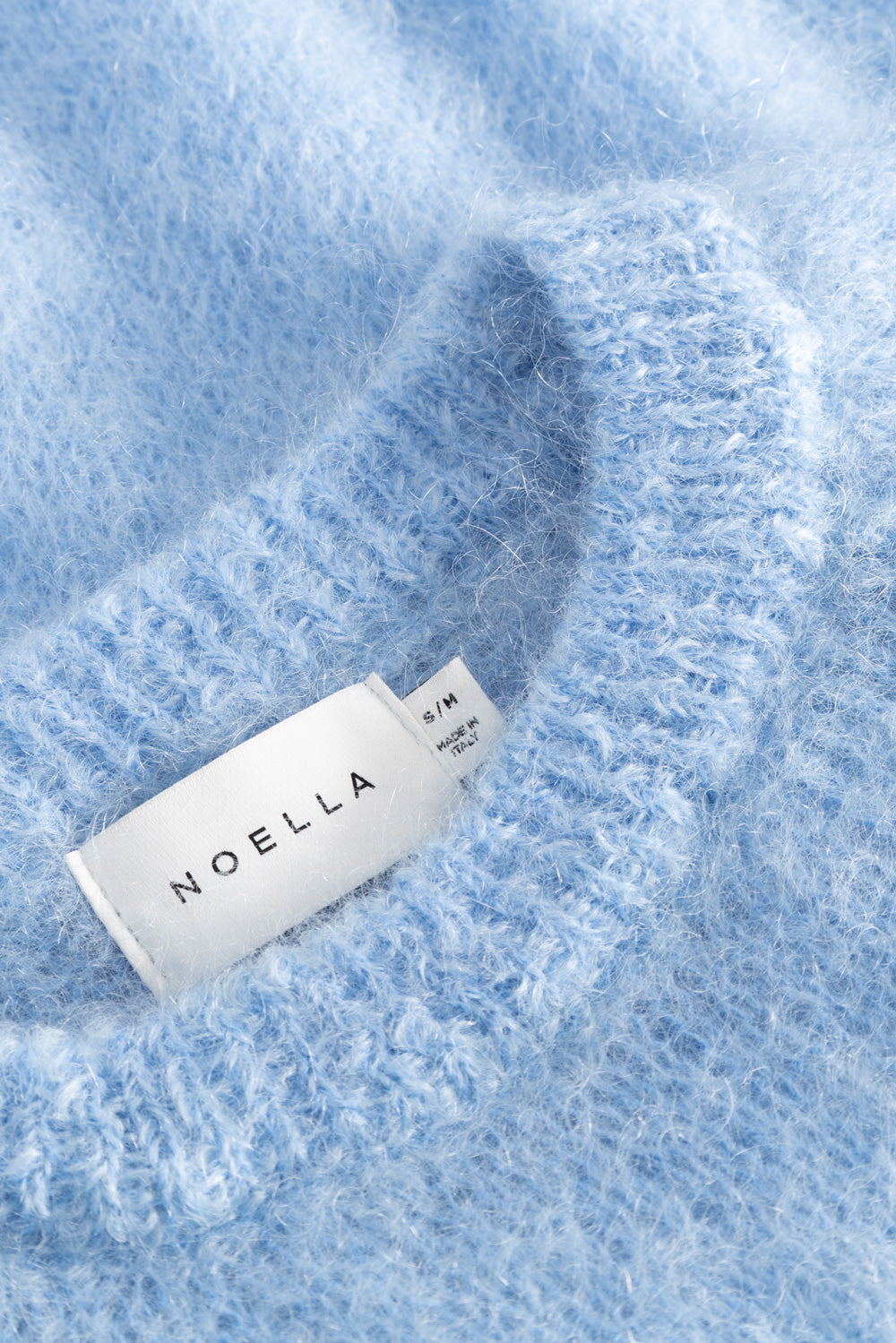 N-Latora Mohair-Strick Babyblau