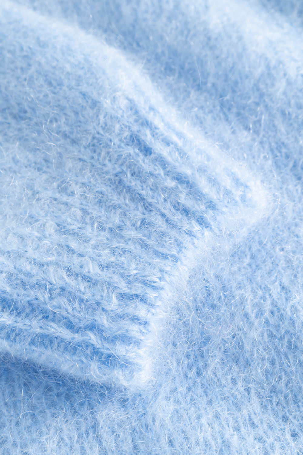 N-Latora Mohair-Strick Babyblau