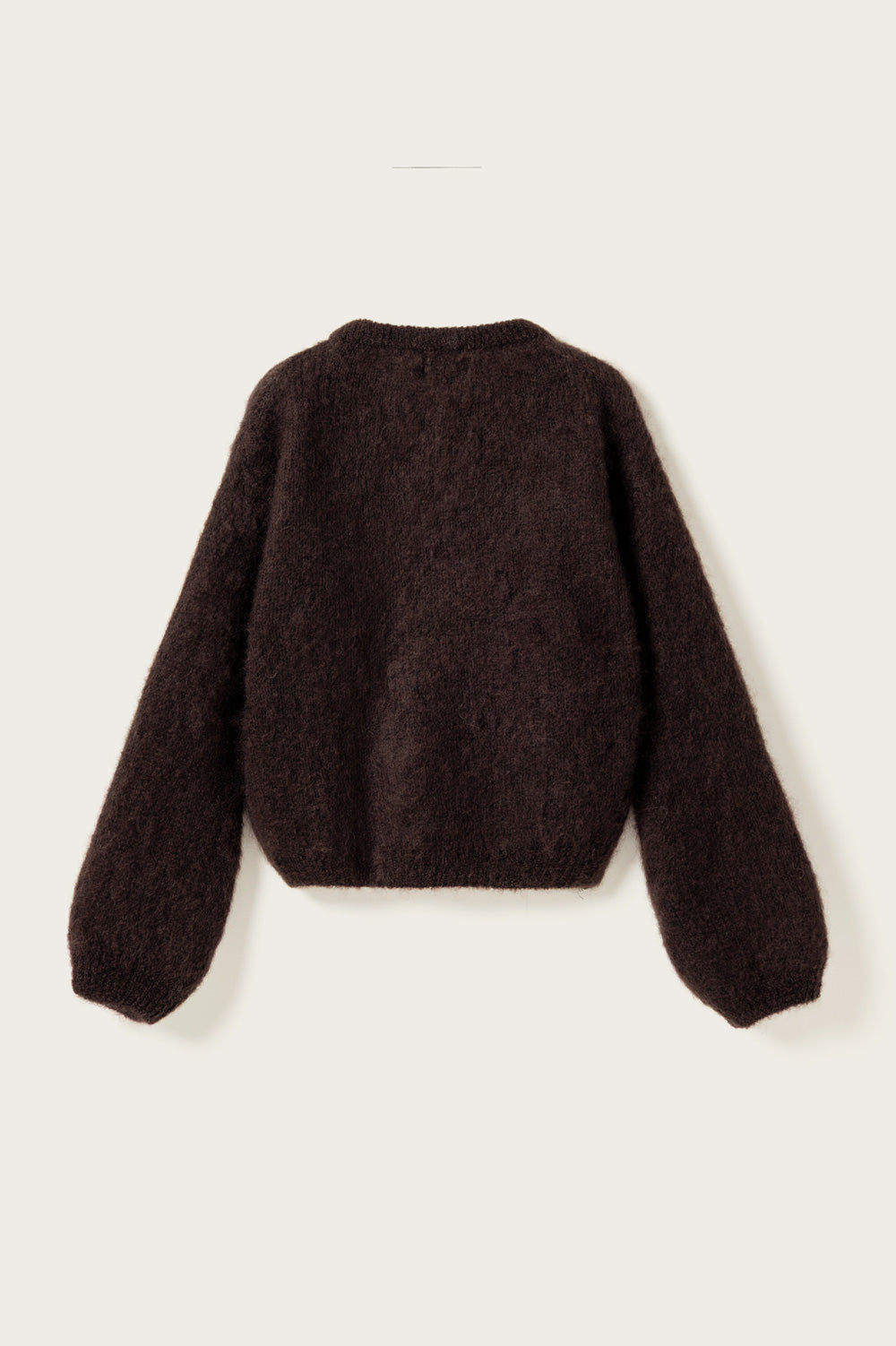N-Kae Mohair Cardigan Dunkelbraun Schokolade