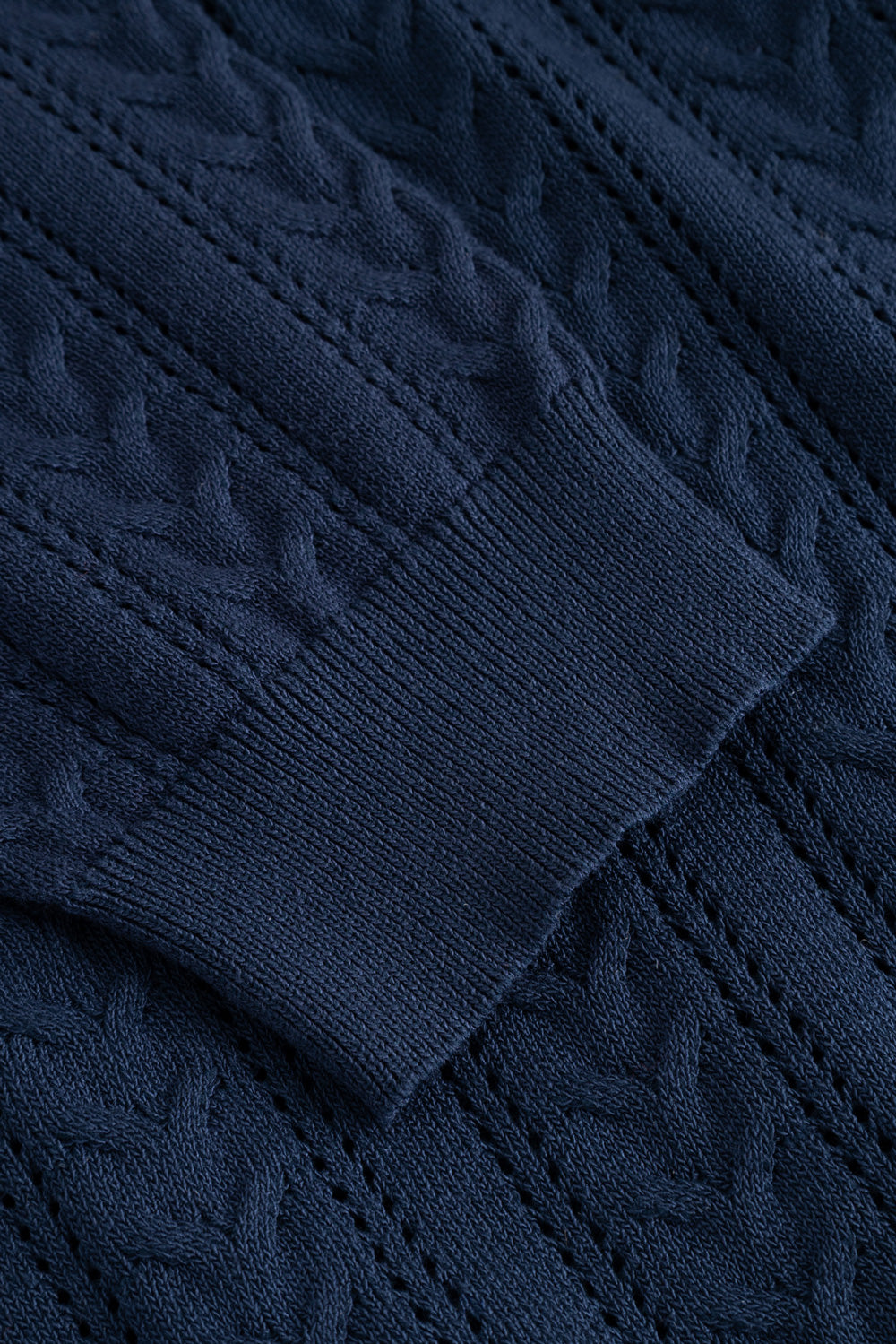 N-Mecca LS Strickpolo Marineblau