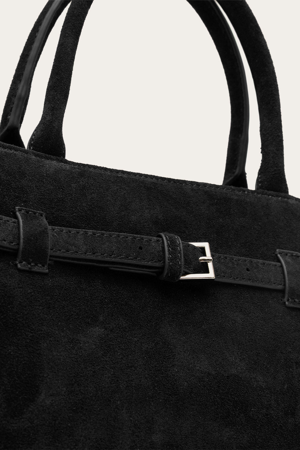Macie Tasche Echtes Wildleder Schwarz