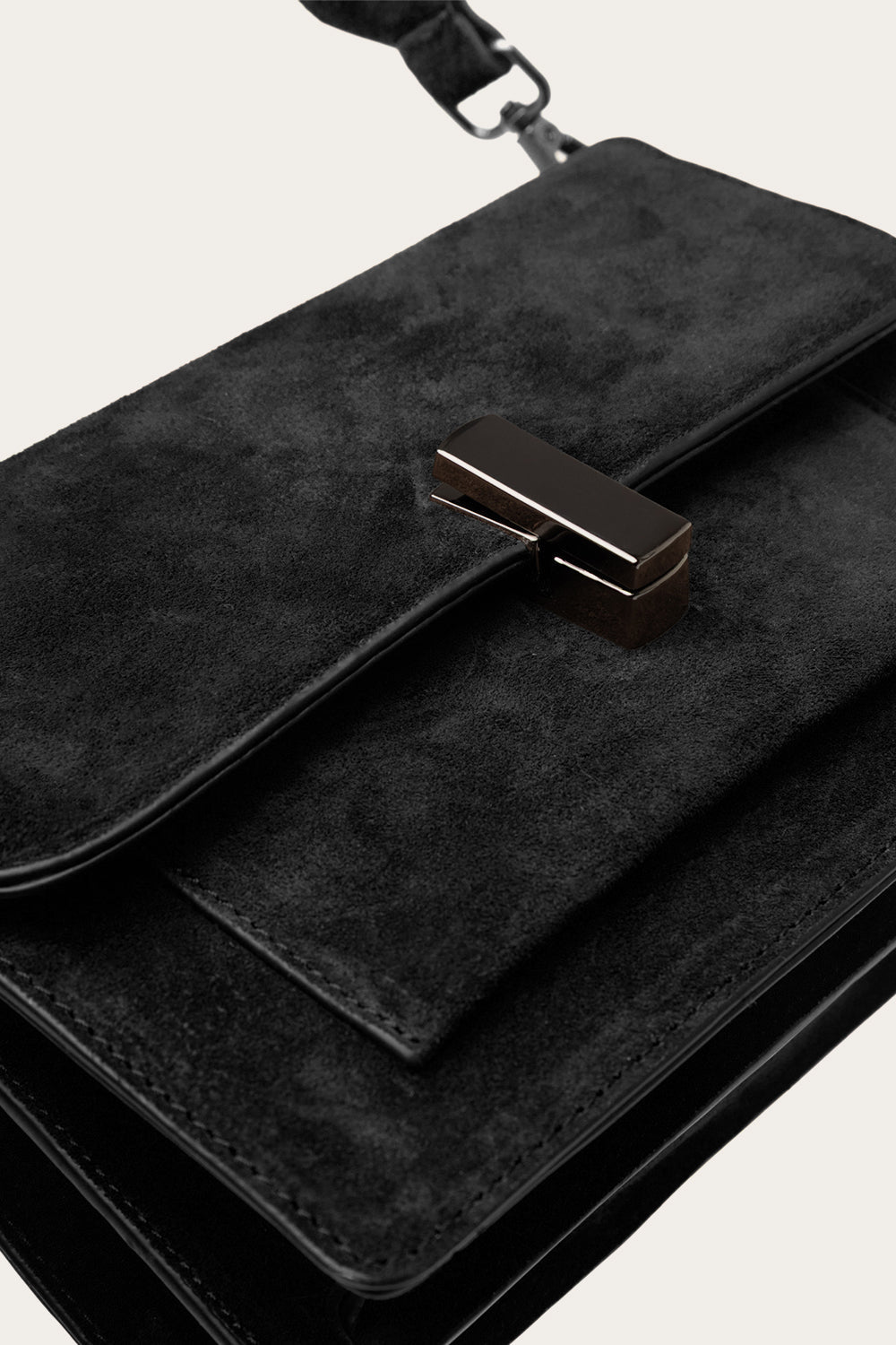 Adele Tasche Echtes Wildleder Schwarz