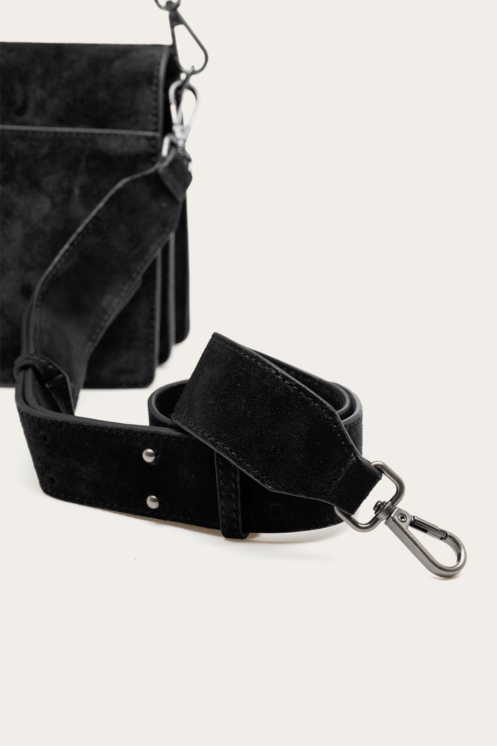 Adele Tasche Echtes Wildleder Schwarz