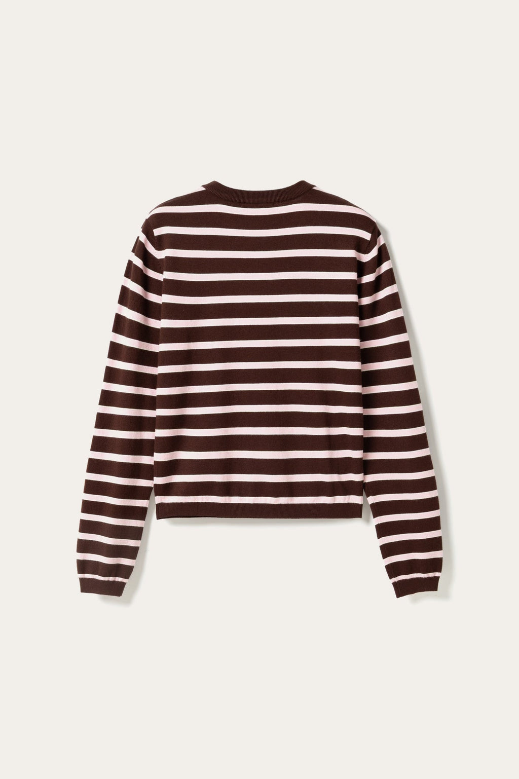 N-Muna LS Knit Dannia Blush Chocolate Stripe