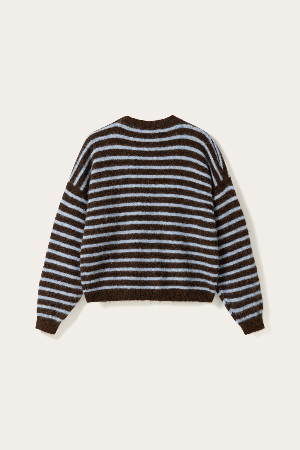 N-Mafalda Strick Braune blaue Streifen