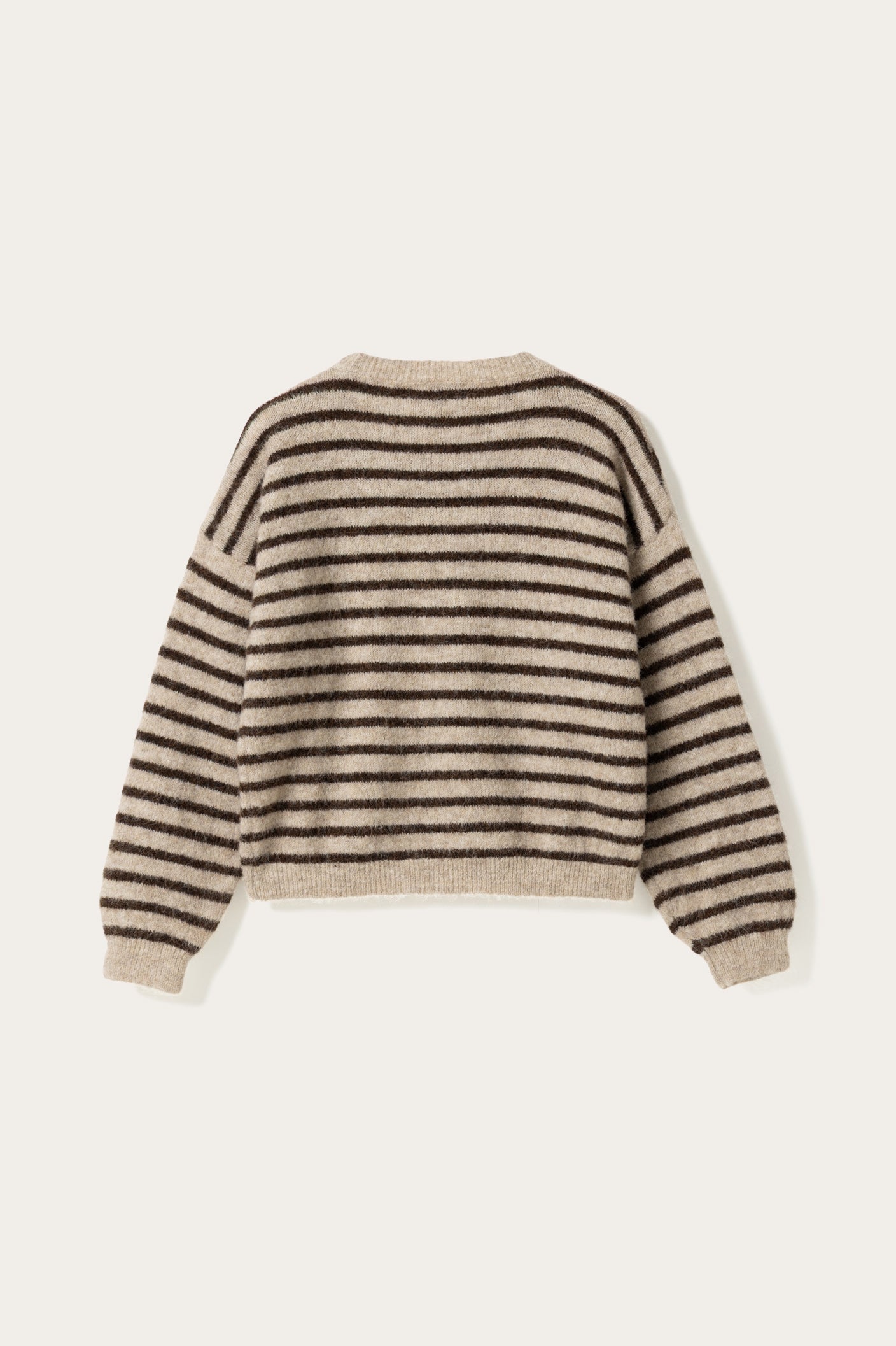 N-Mafalda Strick braun Sandstreifen