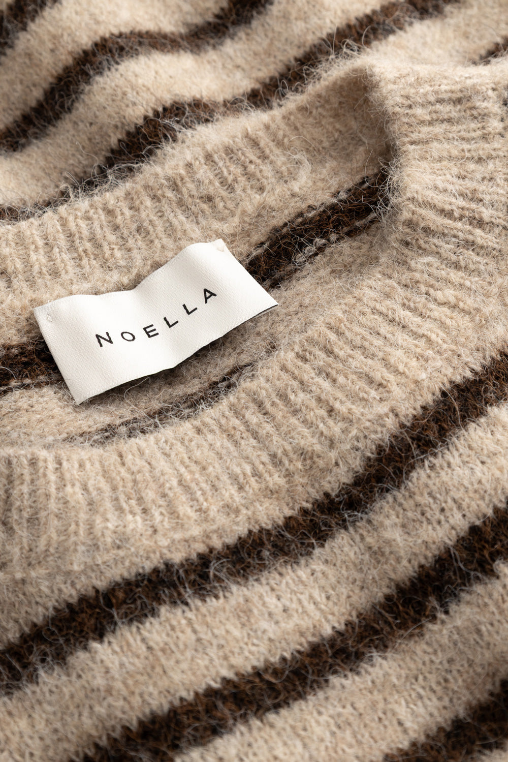 N-Mafalda Strick braun Sandstreifen