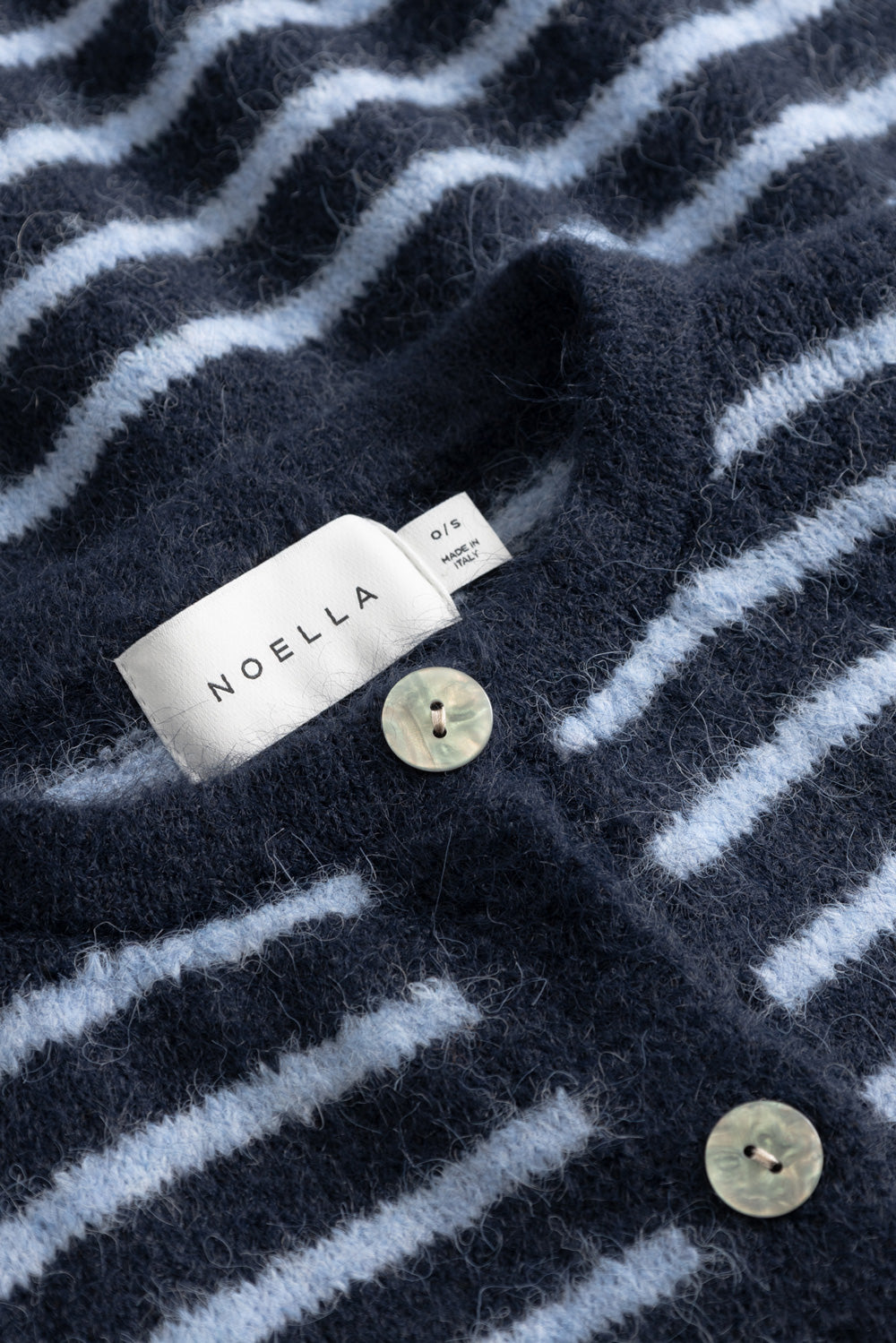 N-Mertice Strickjacke Blaue Streifen