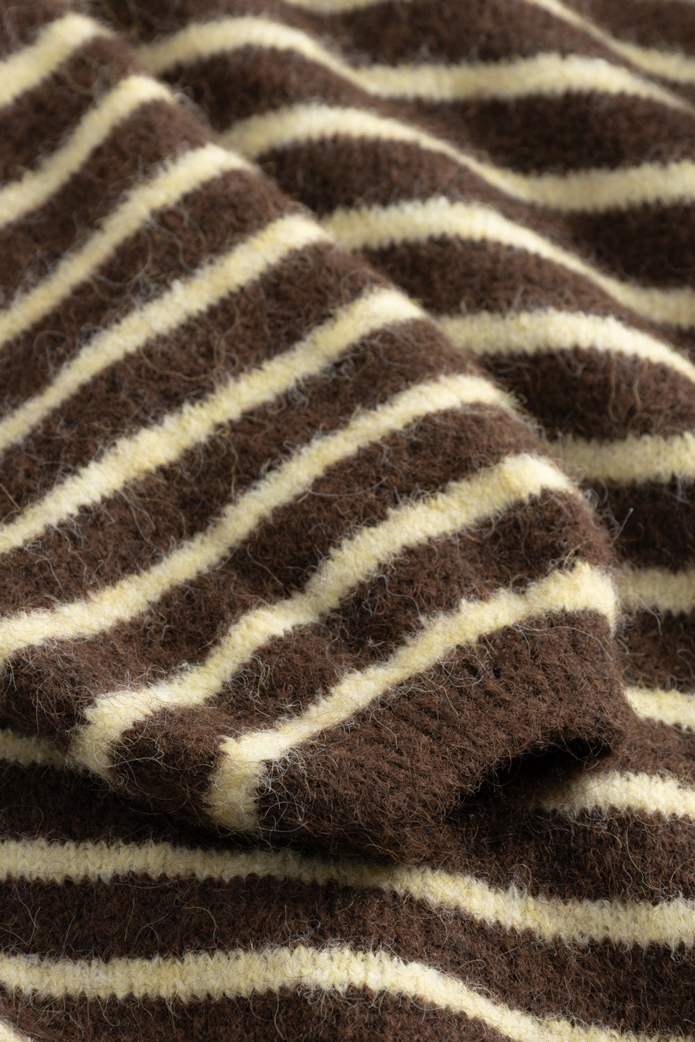 N-Mertice Strick-Cardigan Braun Gelb Gestreift