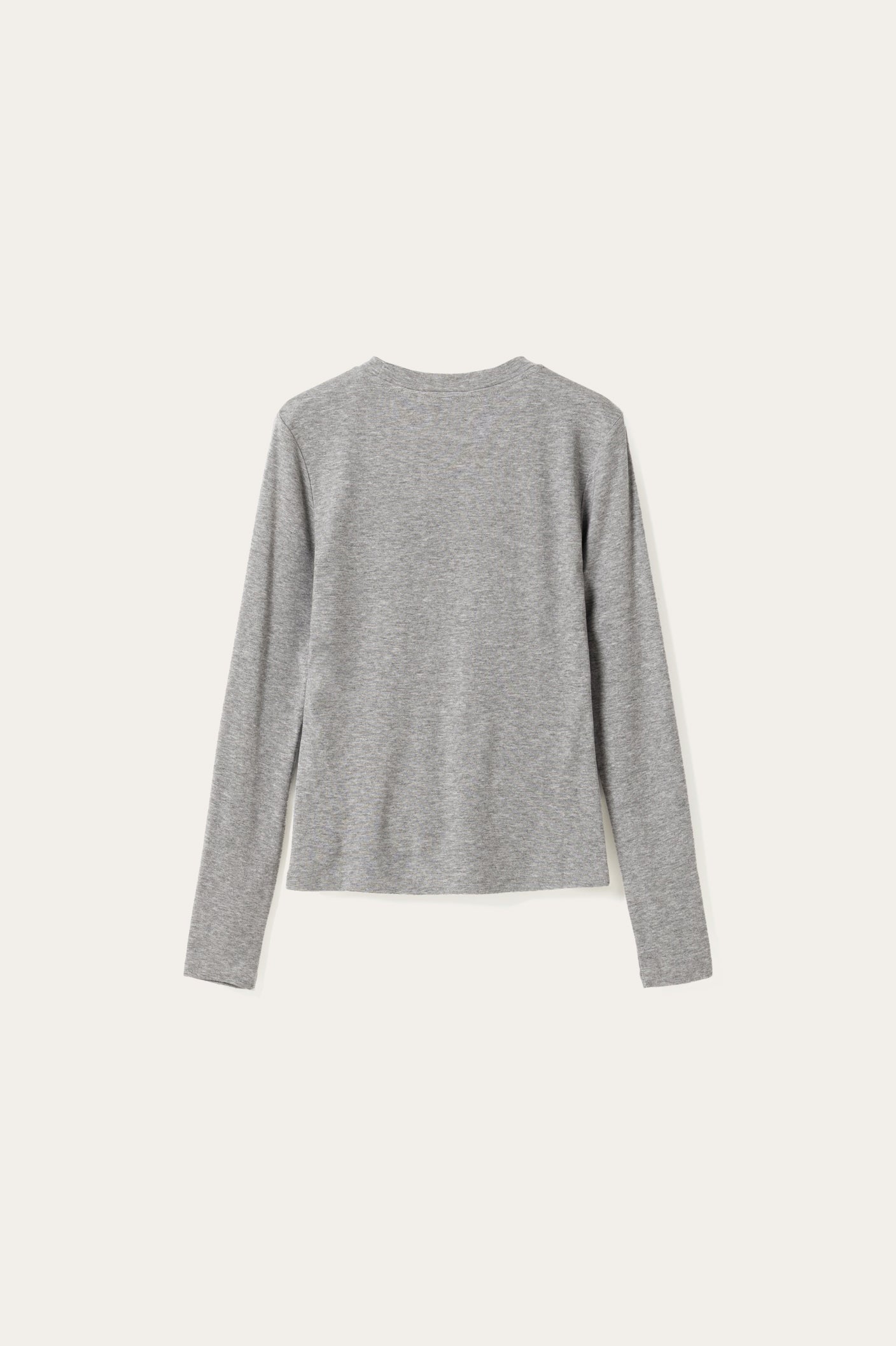 N-Lidie LS Top Mittelgrau Meliert