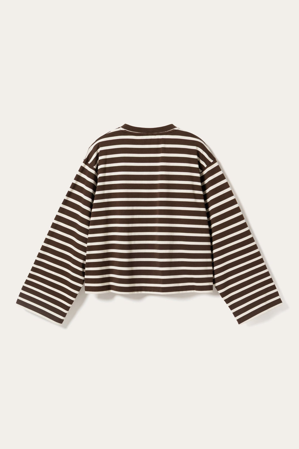 N-Maple LS T-Shirt Eton Brown Ivory Streifen