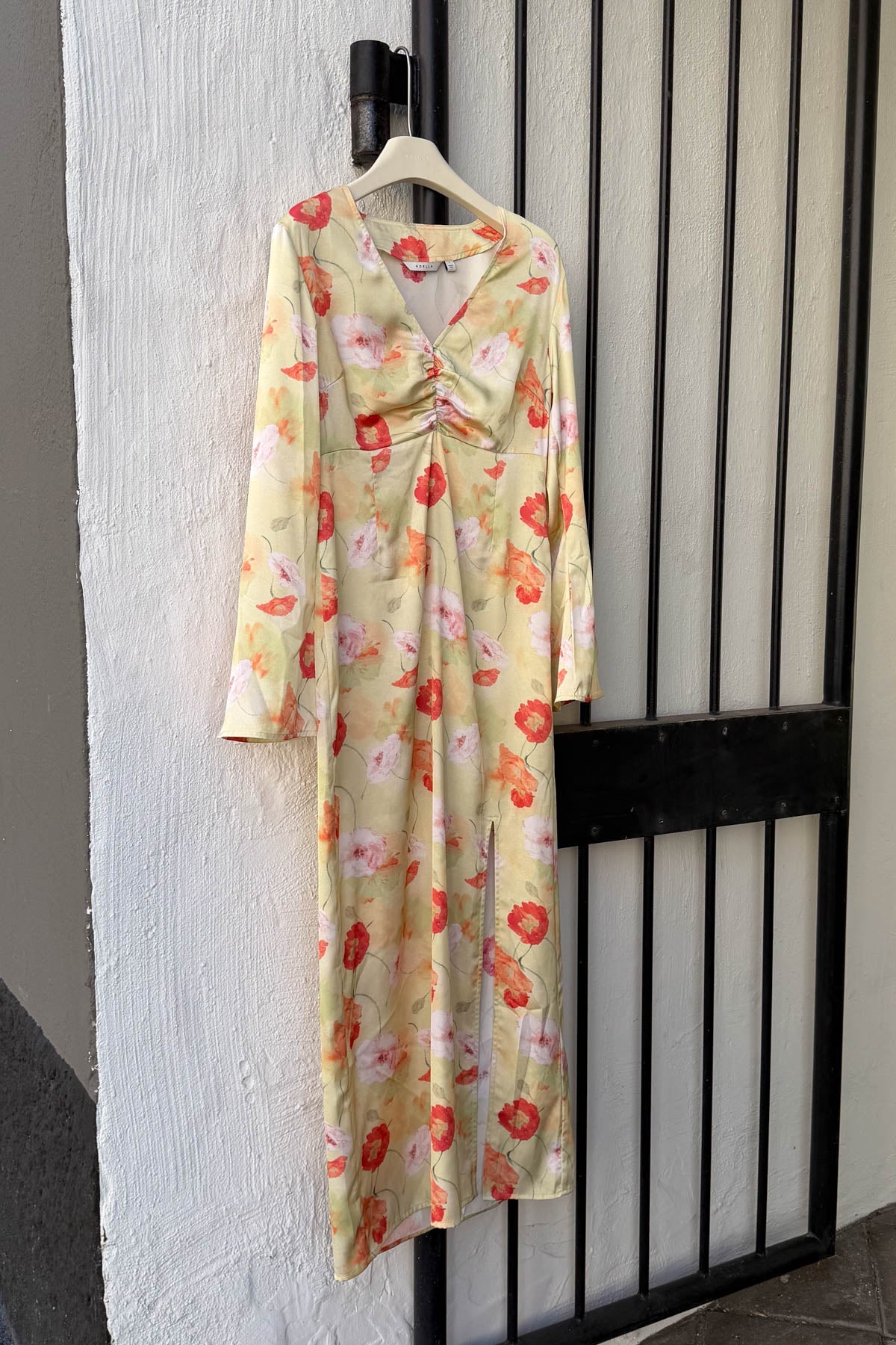 N-Kamey Kleid Delina Grüner Print