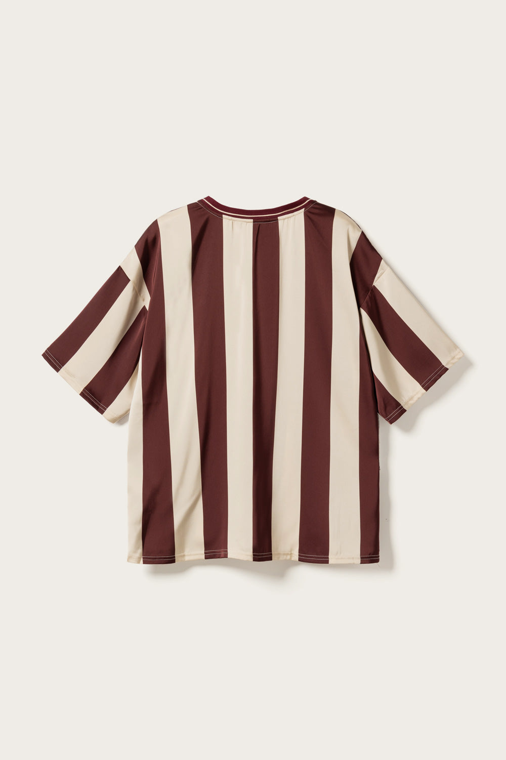 Lucena Bluse Mahagoni Elfenbein gestreift