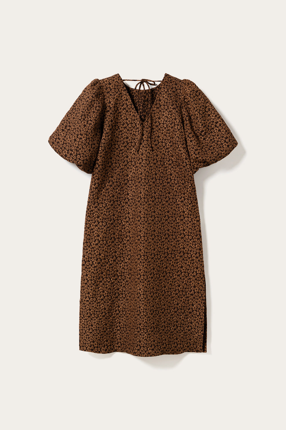 Reno Pastis langes Kleid Schokolade