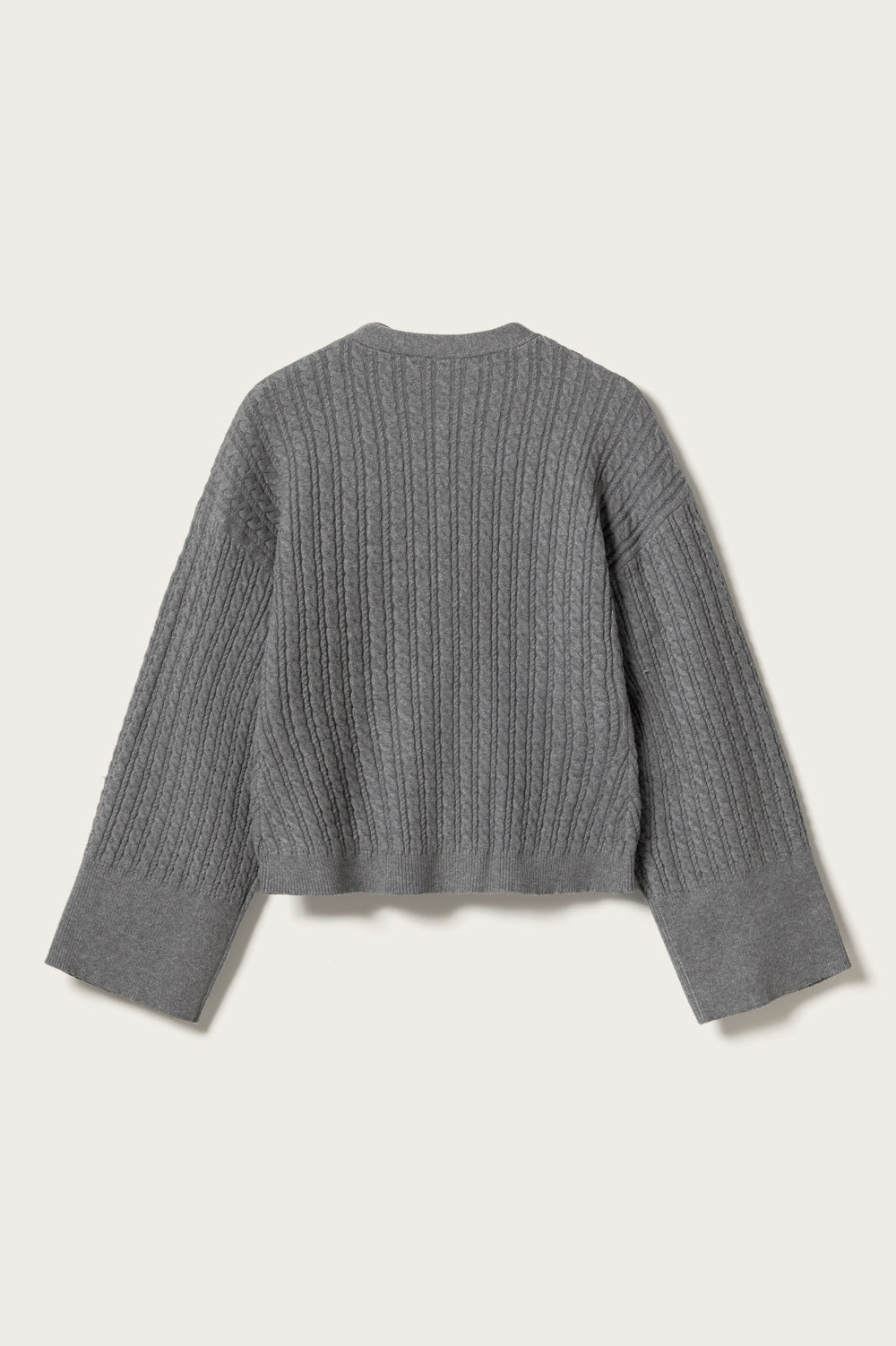 N-Lenyx Strickjacke Mittelgrau Melange