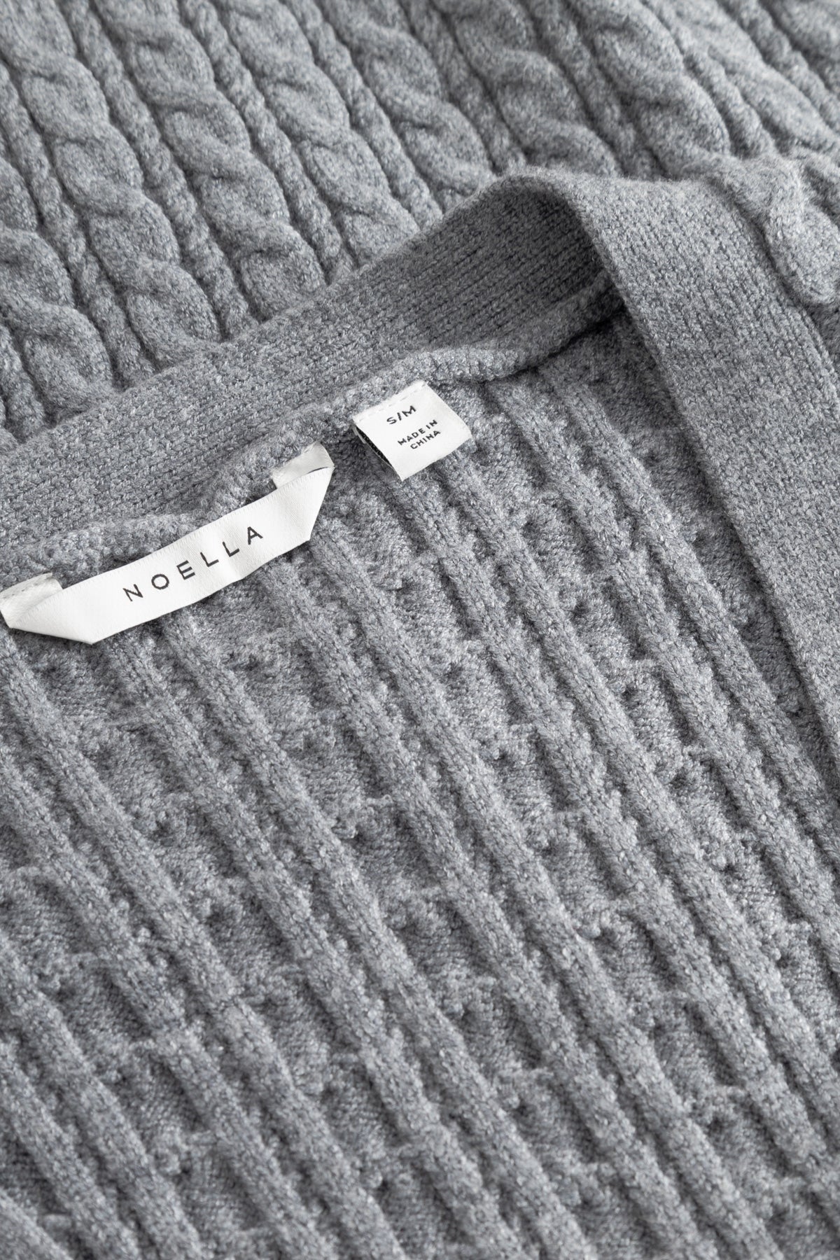 N-Lenyx Strickjacke Mittelgrau Melange