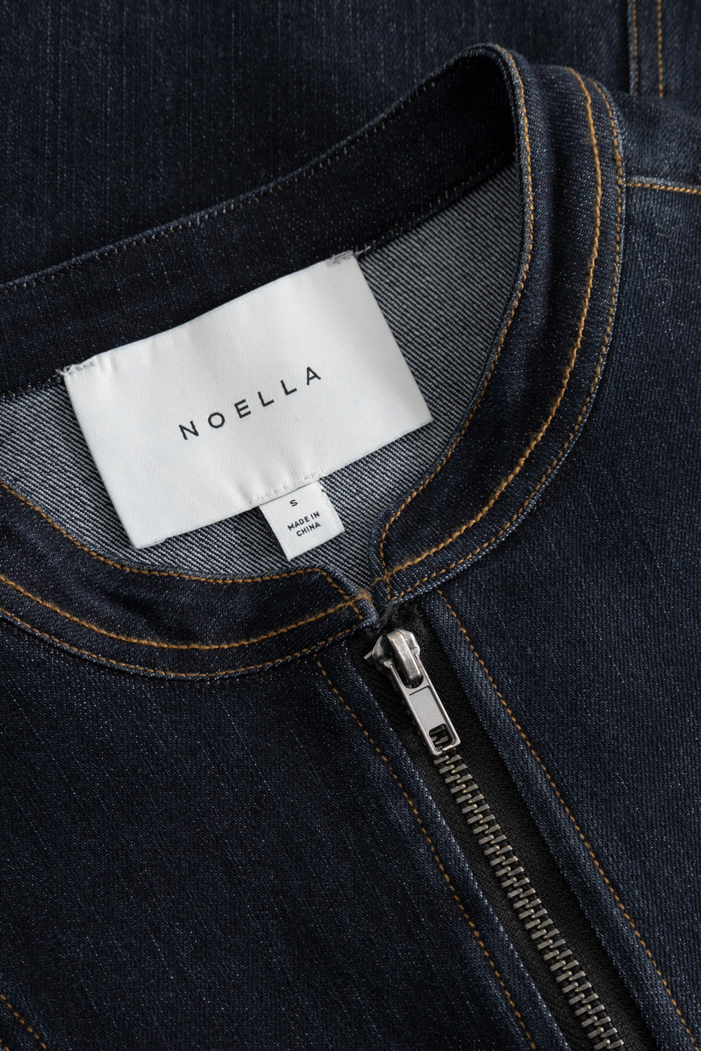 N-Mazie Jacke Blau Ungewaschen