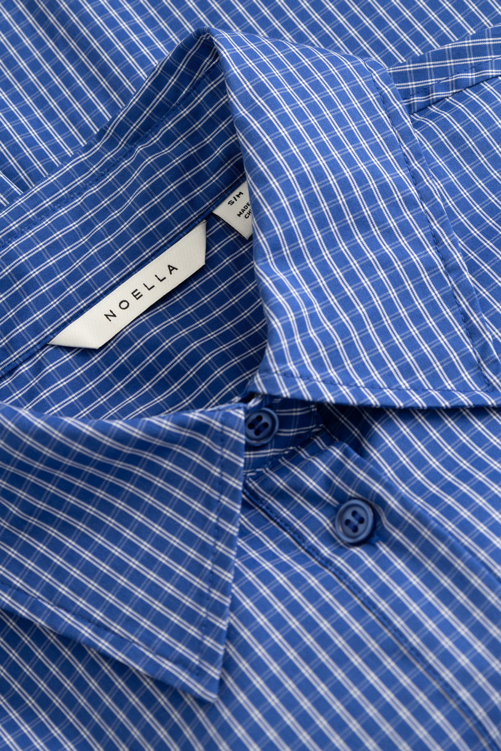 N-Marlon Hemd Davy Blue Check