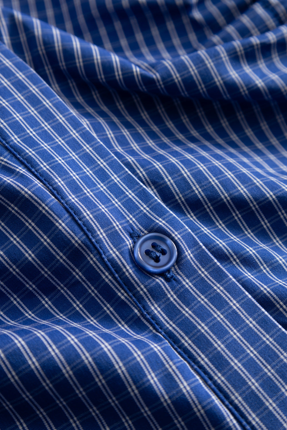 N-Micaiah Bluse Davy Blue Karo