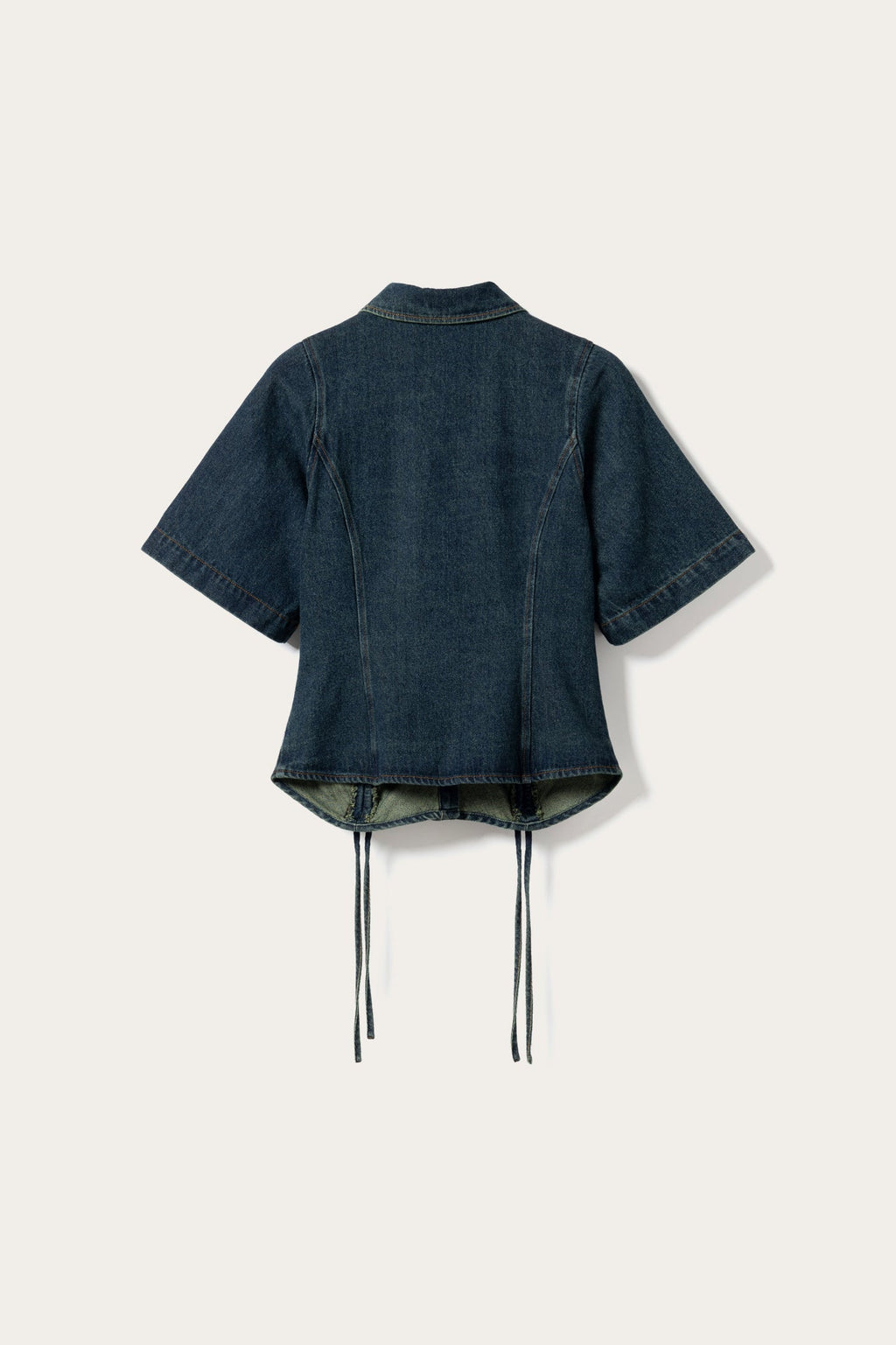 N-Micaiah SS Bluse Vintage Blue Wash