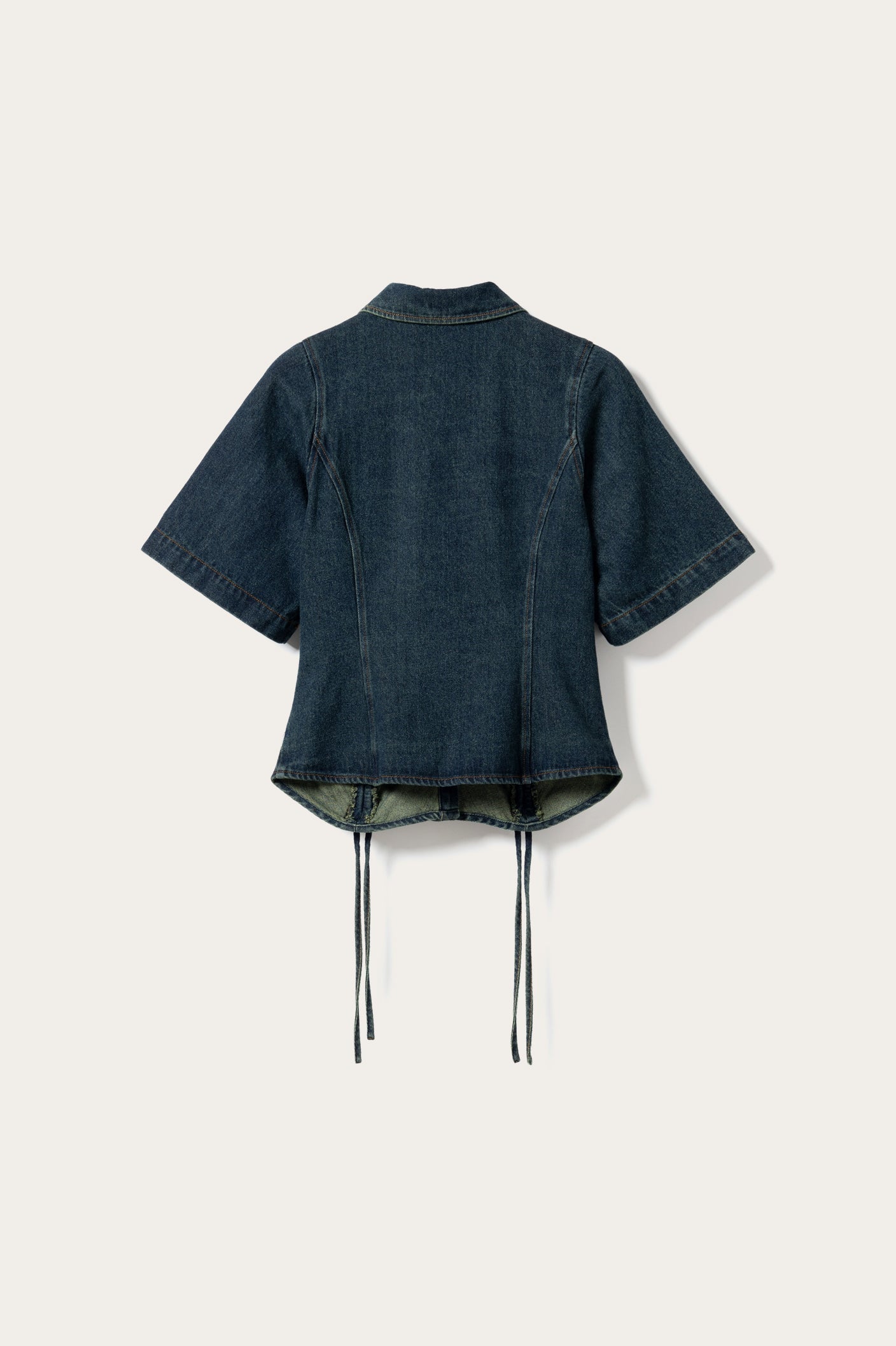 N-Micaiah SS Bluse Vintage Blue Wash