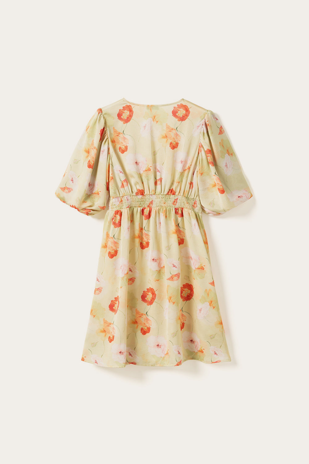 N-Lilliana Kleid Delina Green Print