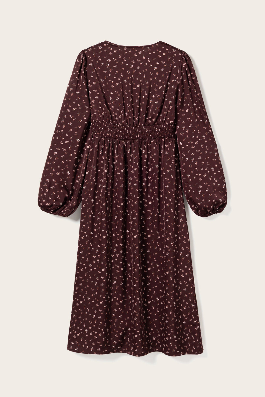 N-Lilith Kleid Dwyn Burgunder-Print