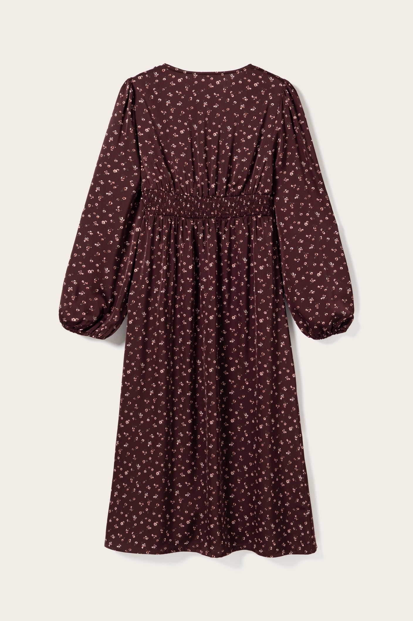 N-Lilith Kleid Dwyn Burgunder-Print