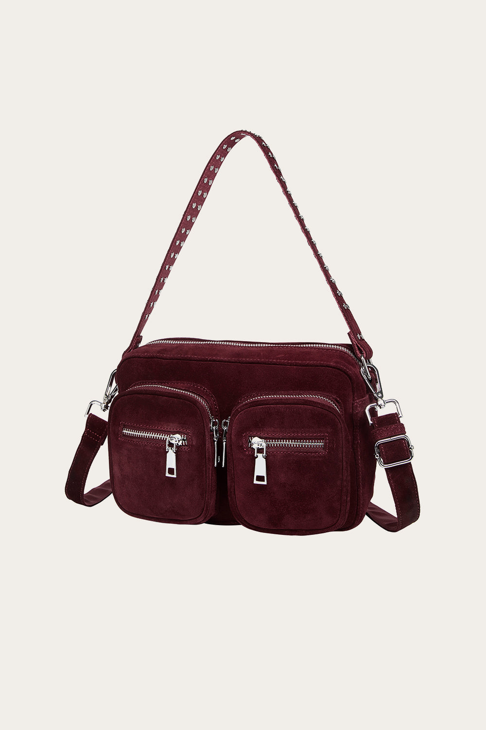 Kendra Tasche Echtes Wildleder Burgunderrot