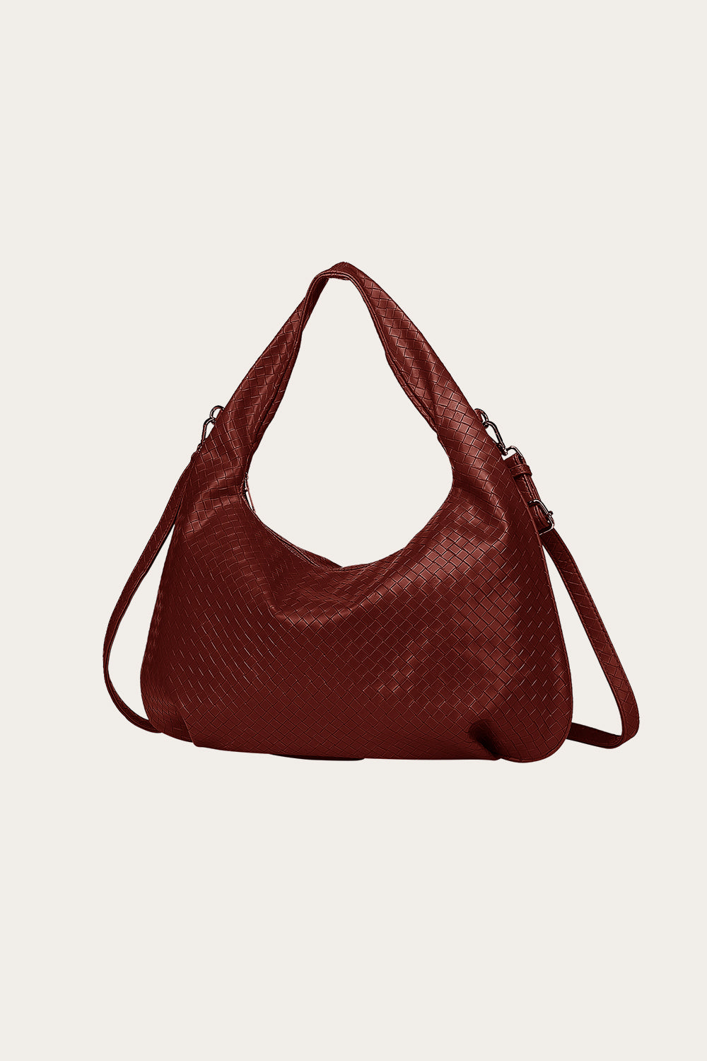 Peony Hobo Bag Dunkelrot