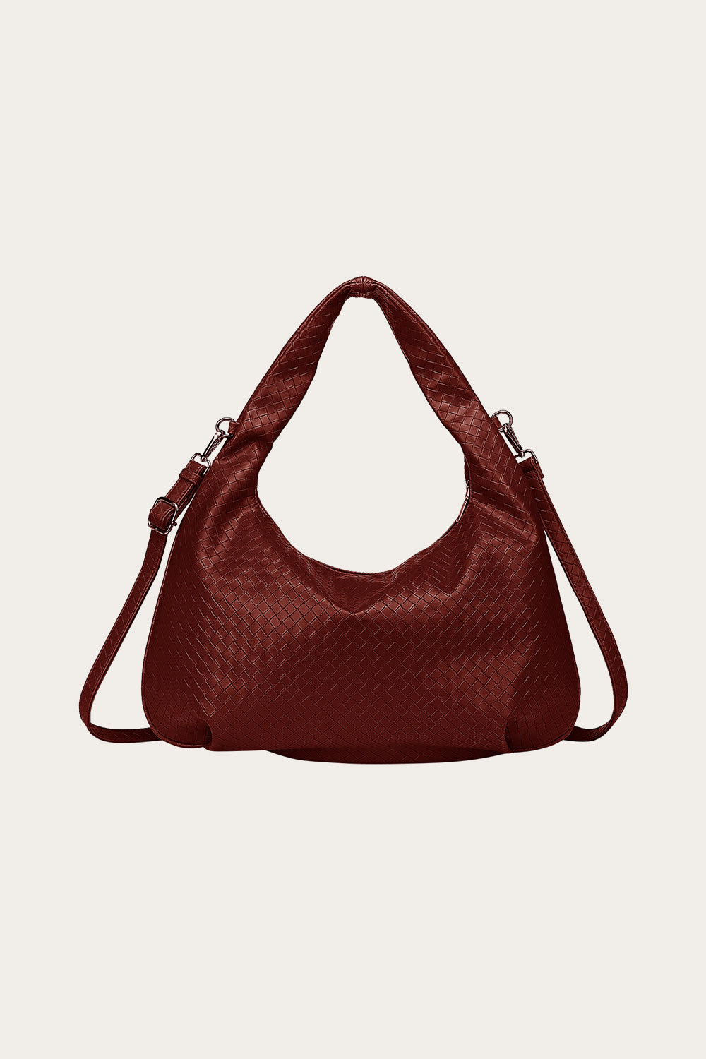 Peony Hobo Bag Dunkelrot