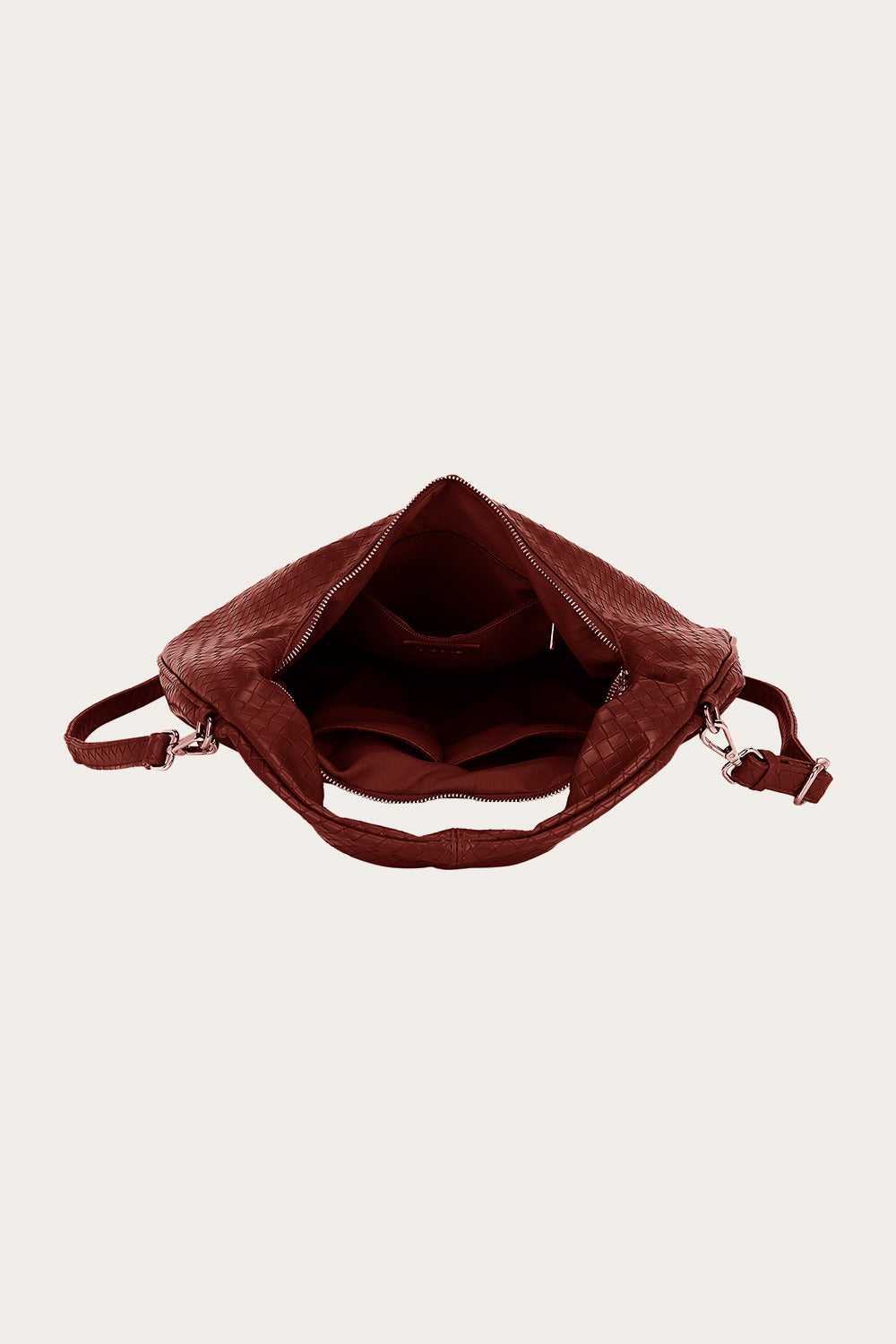 Peony Hobo Bag Dunkelrot