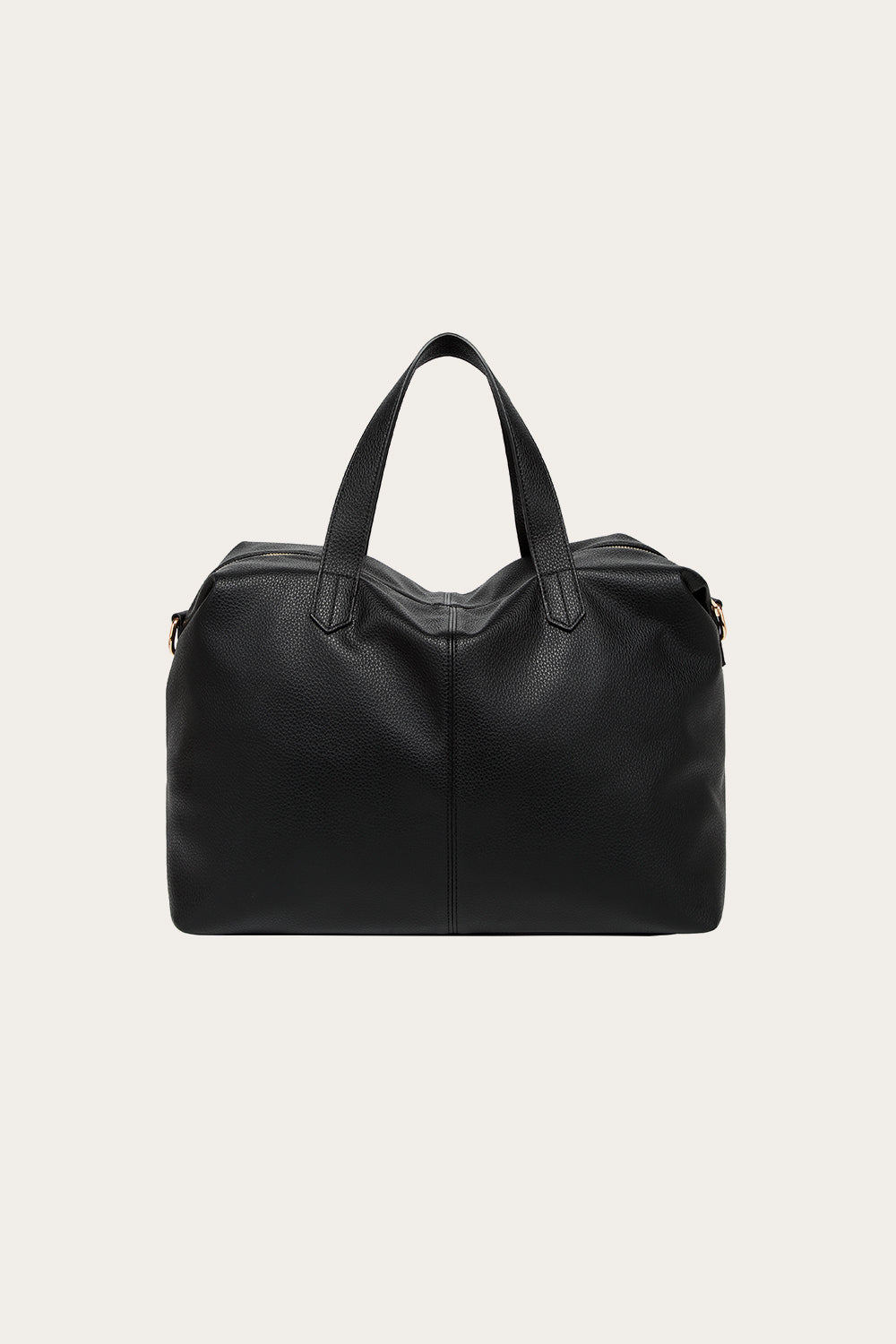 Holdall Mittelgroße Wochenendtasche Lederoptik Schwarz