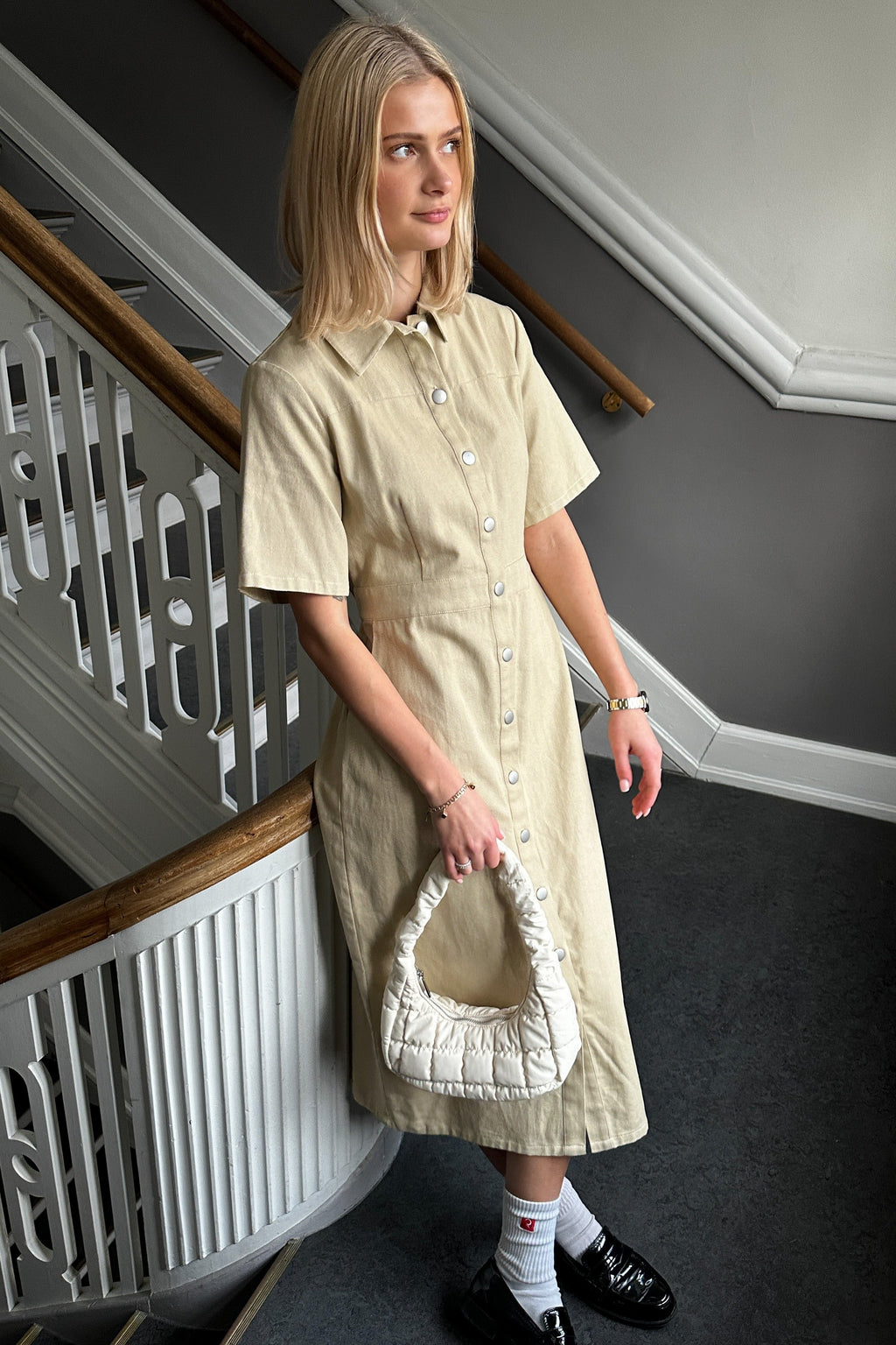 Benita Maxikleid Oyster