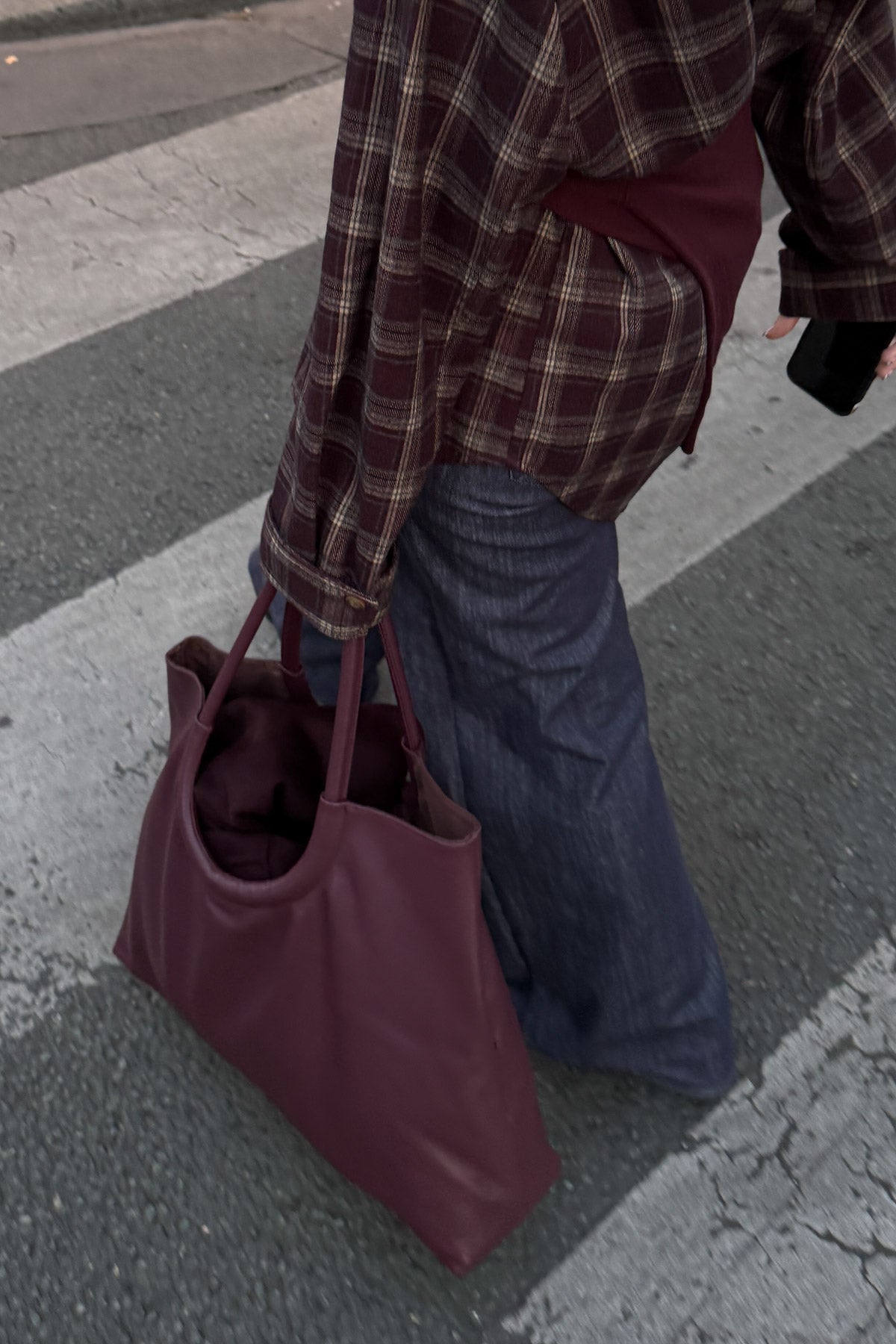 Laberta Tasche Echtes Leder Burgund