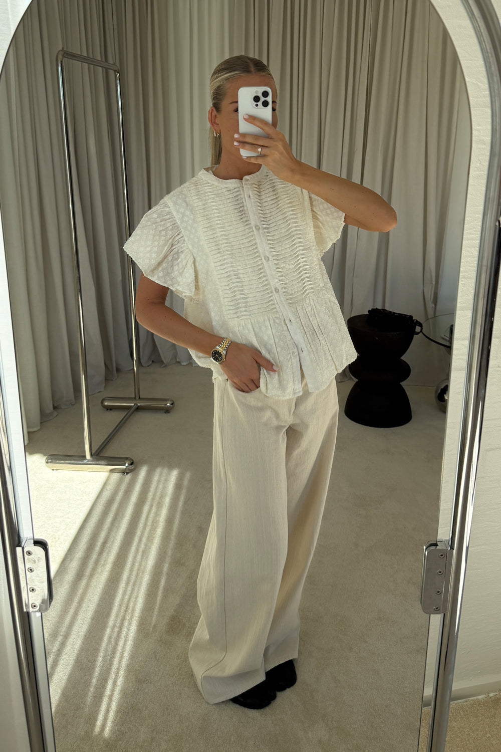 N-Loulou Bluse Weiß