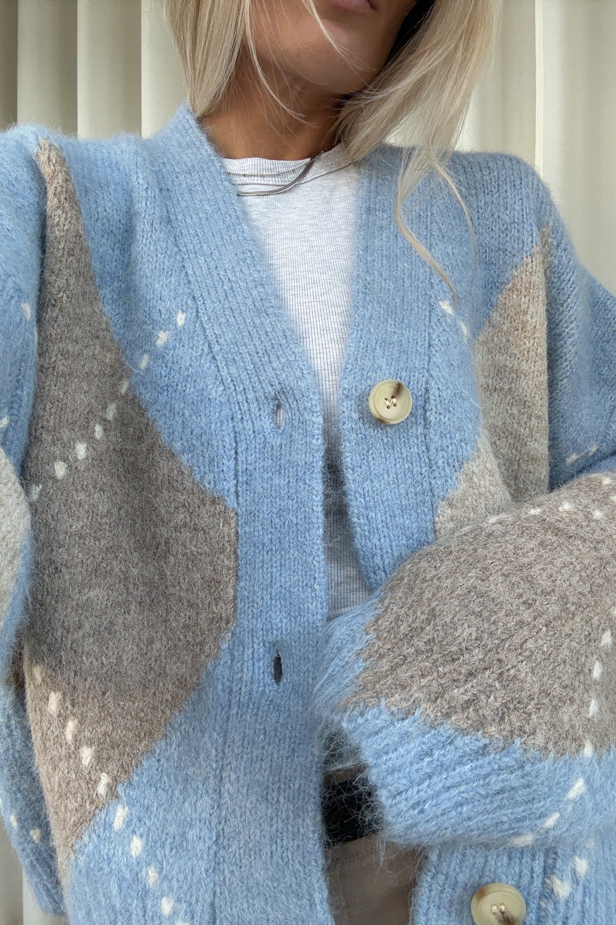 N-Laiana Strickjacke Himmelblau Mix