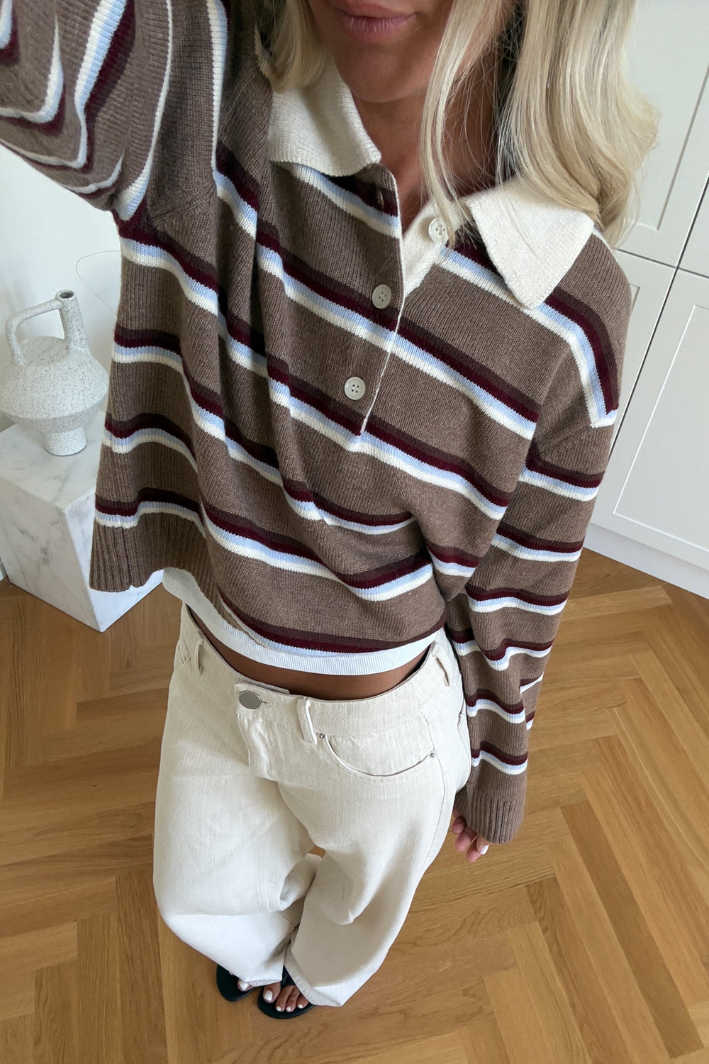 N-Merryll Strick Delissa Mehrfarbige Streifen