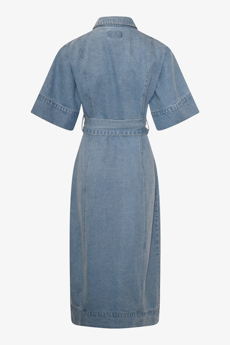 Keisley-Kleid Hellblau Washed