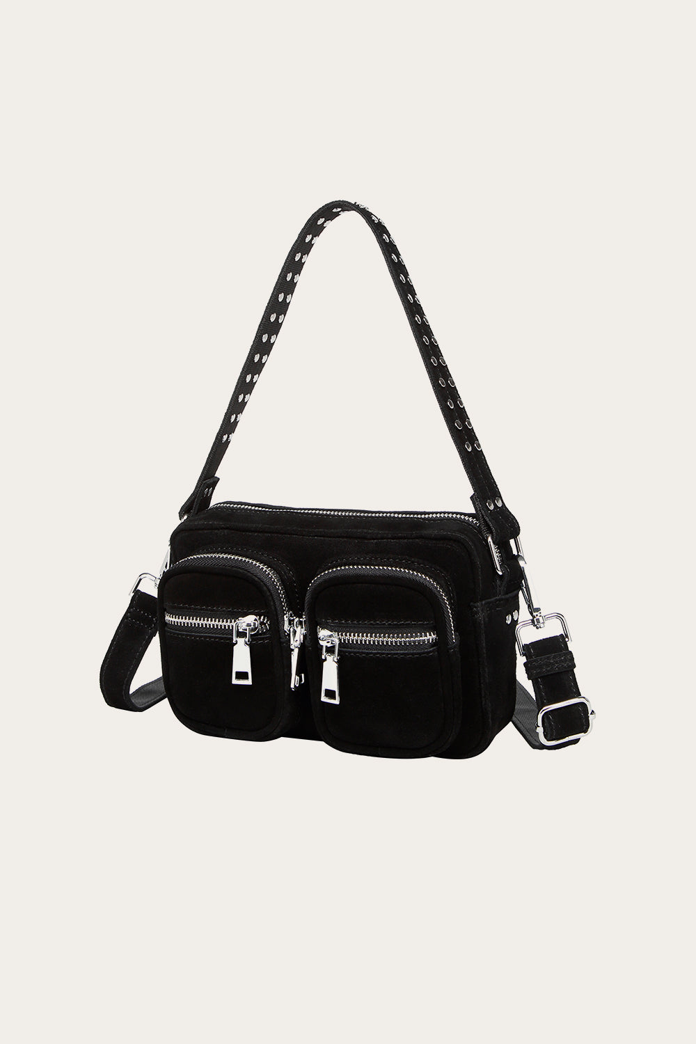 Celina Tasche Echtwildleder Schwarz